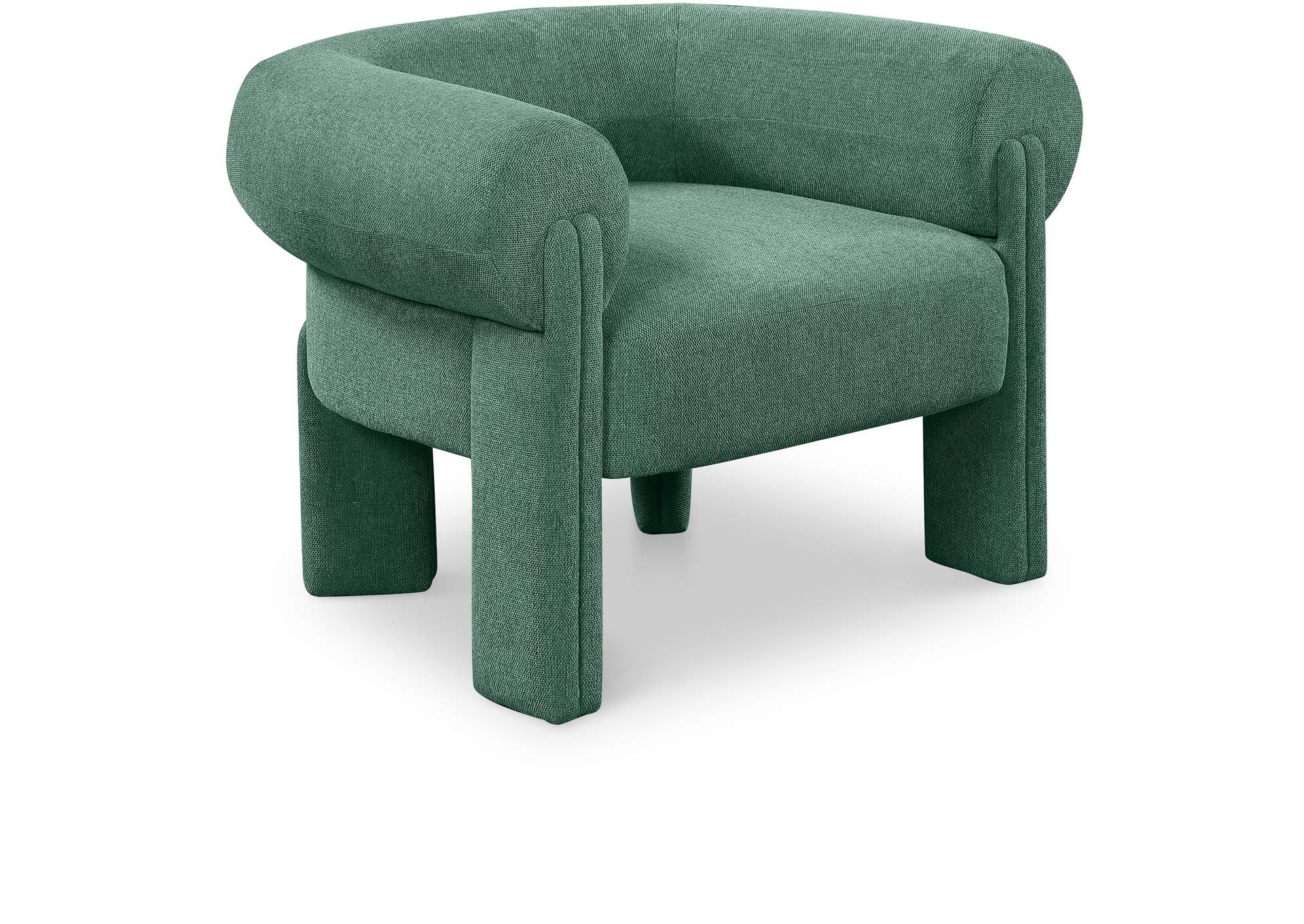 Stefano Green Polyester Fabric Accent Chair,Meridian Furniture