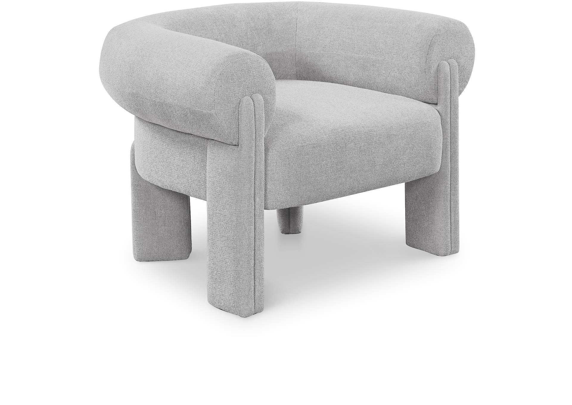 Stefano Grey Polyester Fabric Accent Chair,Meridian Furniture