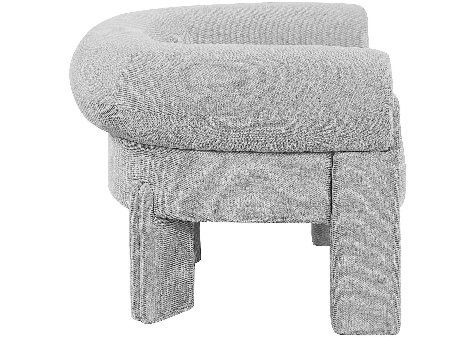 Stefano Grey Polyester Fabric Accent Chair,Meridian Furniture