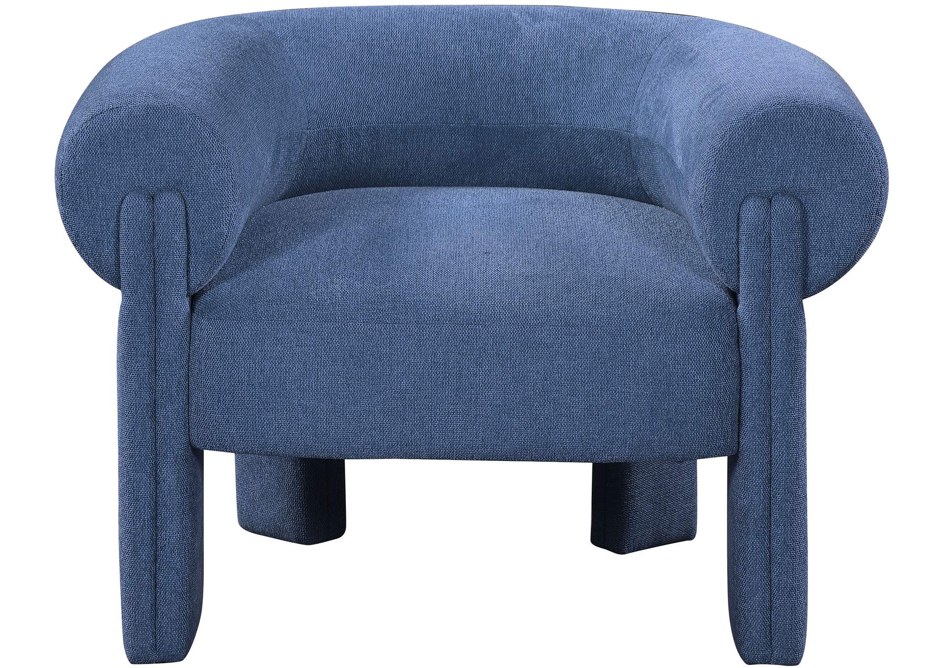 Stefano Navy Polyester Fabric Accent Chair,Meridian Furniture