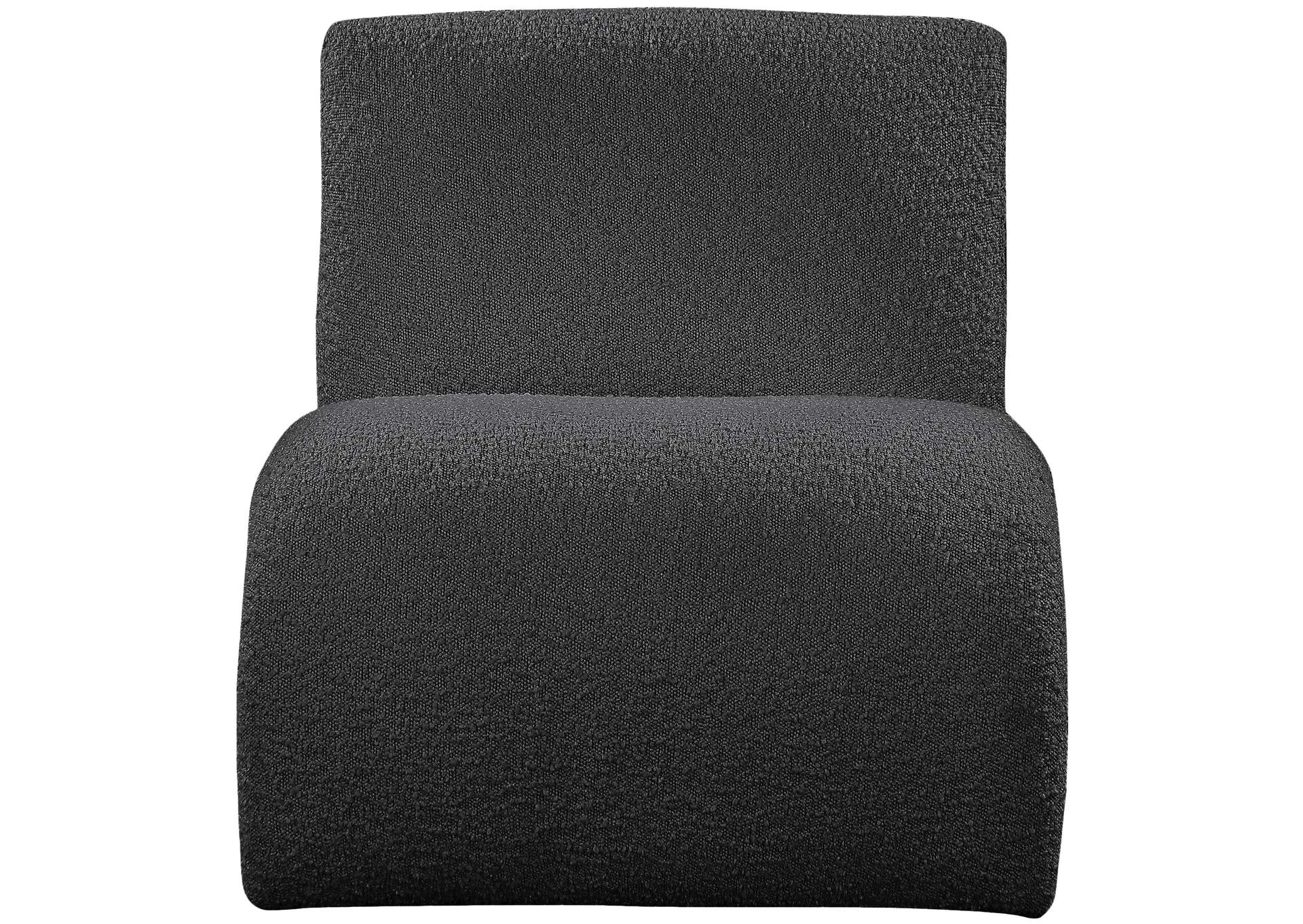 Mulberry Black Boucle Fabric Accent Chair,Meridian Furniture