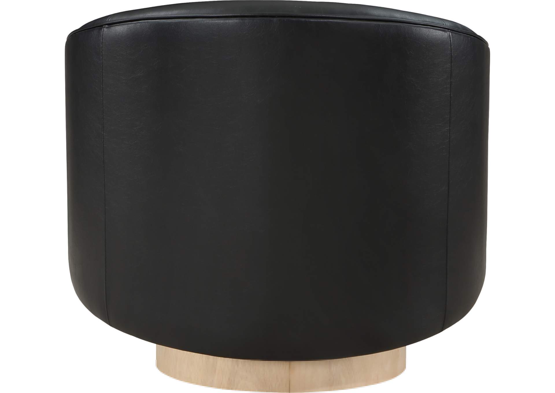 Gibson Black Faux Leather Swivel Accent Chair,Meridian Furniture