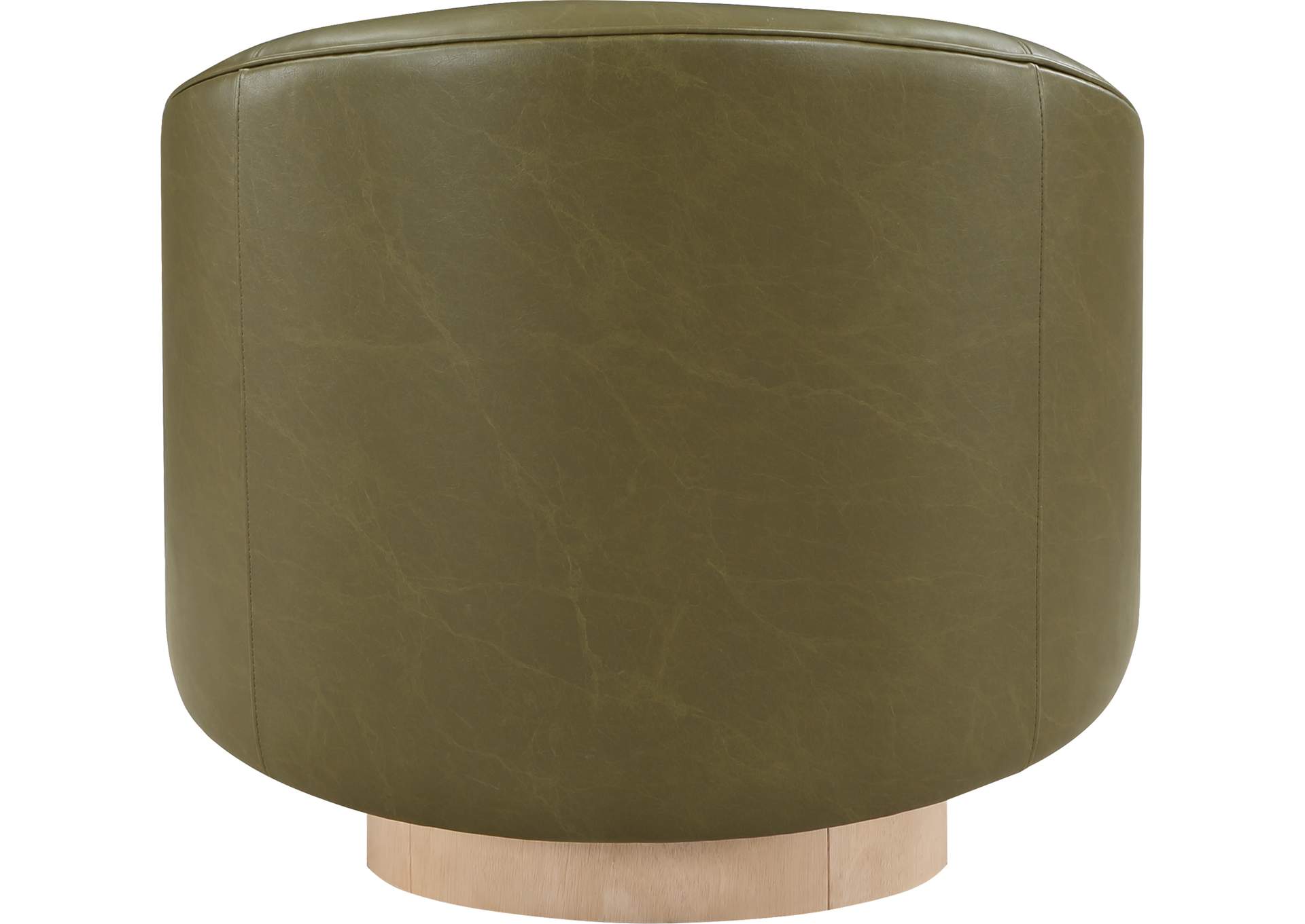 Gibson Olive Faux Leather Swivel Accent Chair,Meridian Furniture