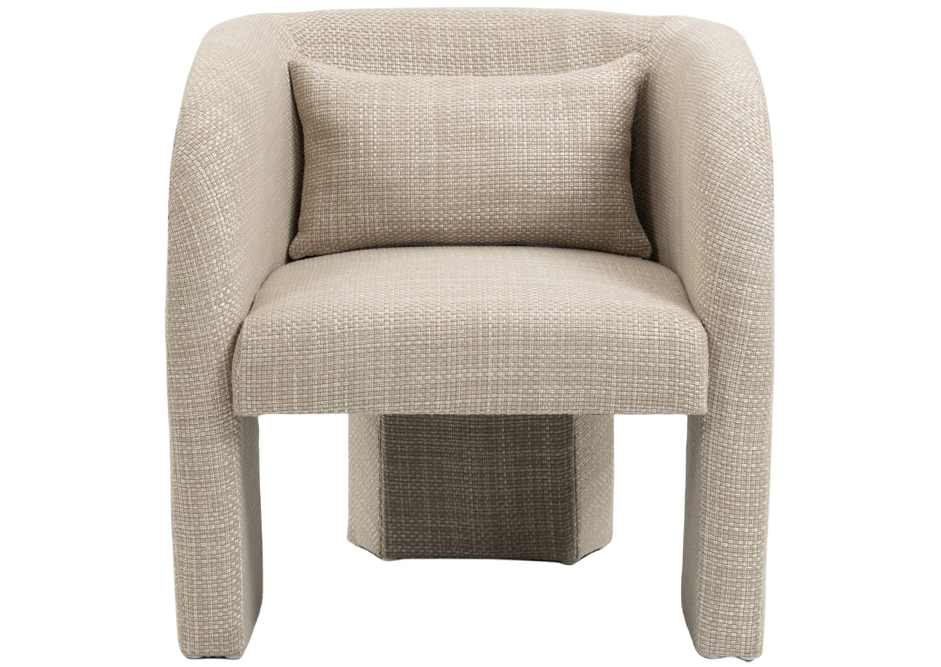 Sawyer Beige Weaved Polyester Fabric Accent Chair,Meridian Furniture