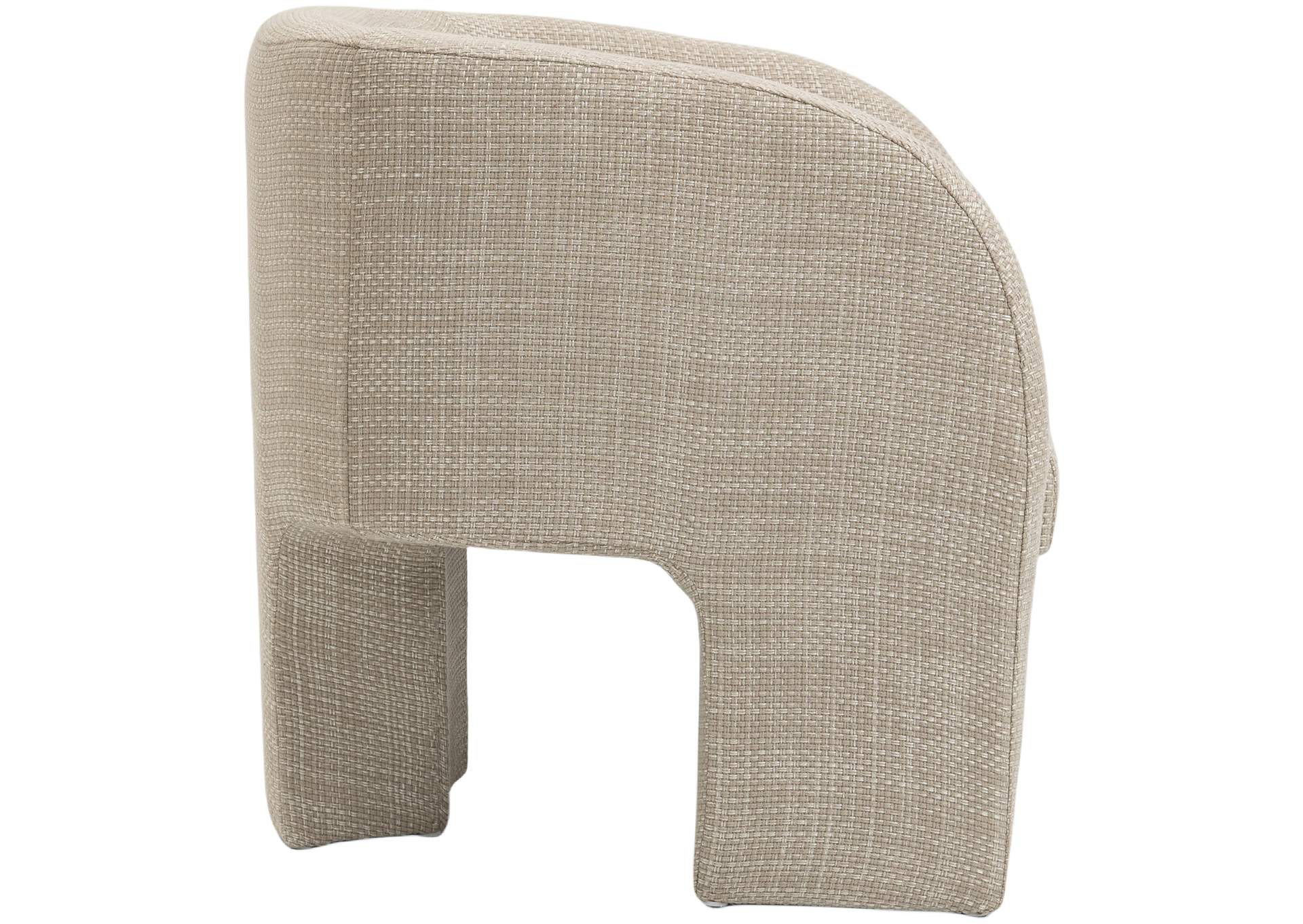 Sawyer Beige Weaved Polyester Fabric Accent Chair,Meridian Furniture