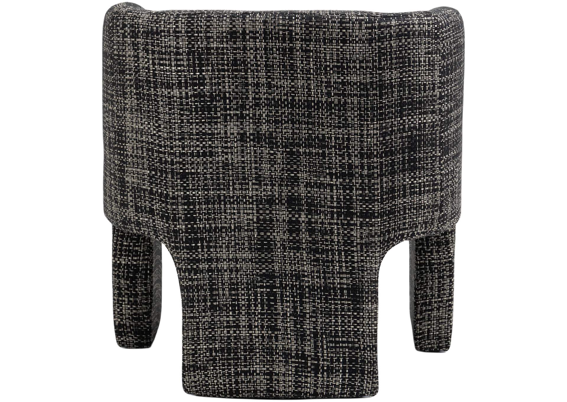 Sawyer Black Weaved Polyester Fabric Accent Chair,Meridian Furniture