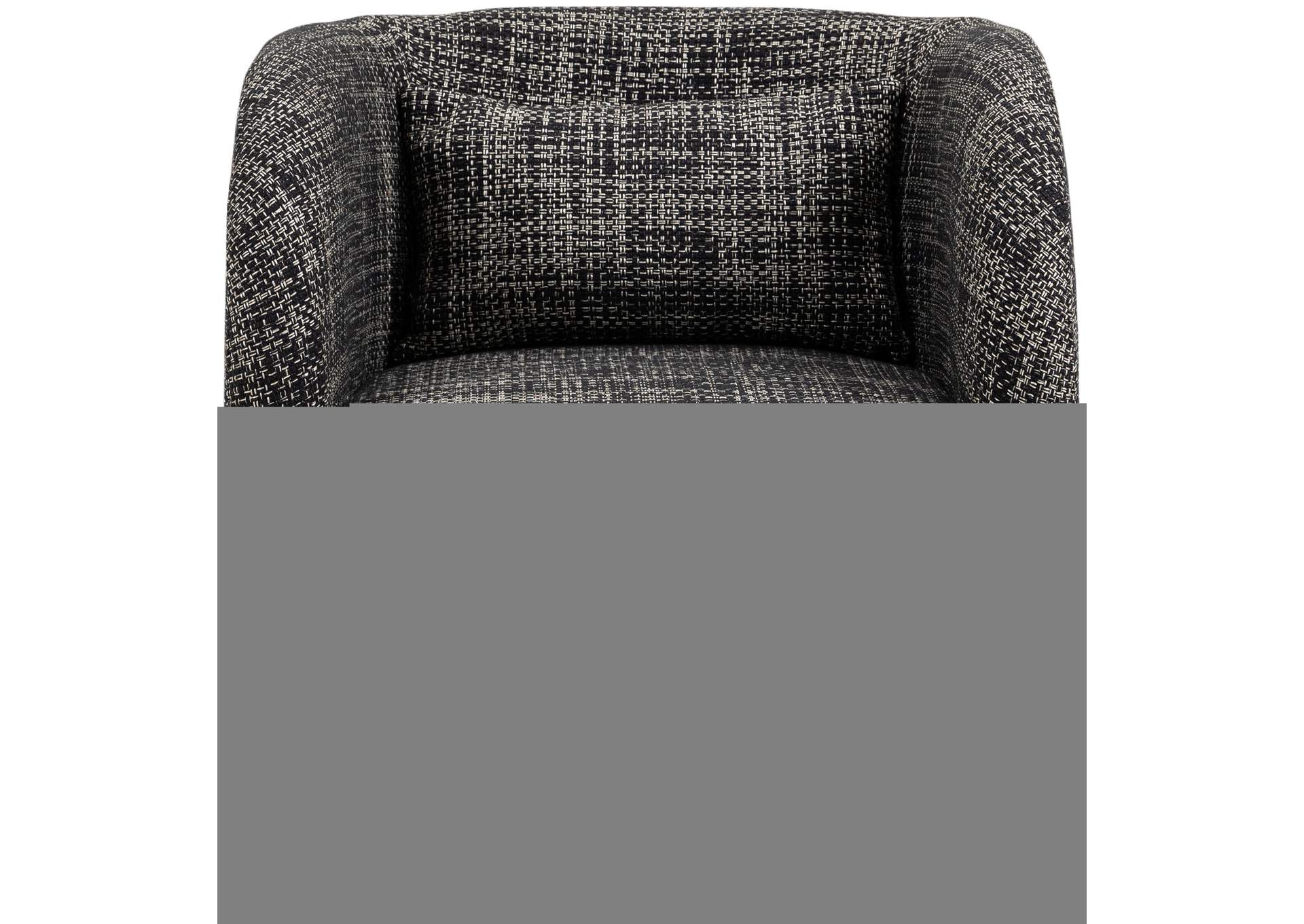 Sawyer Black Weaved Polyester Fabric Accent Chair,Meridian Furniture