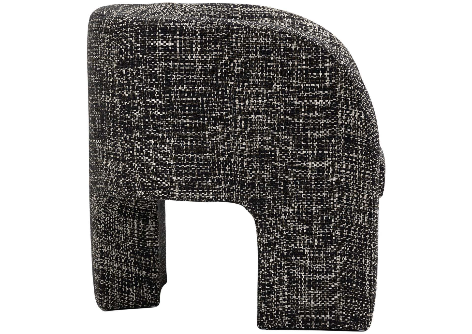 Sawyer Black Weaved Polyester Fabric Accent Chair,Meridian Furniture