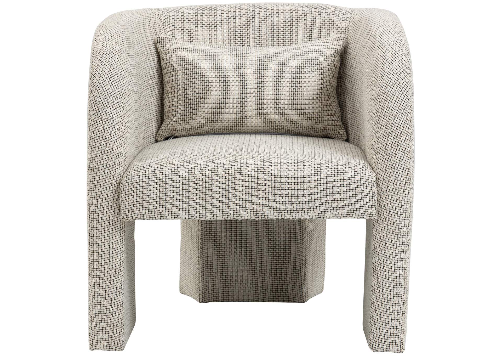 Sawyer Cream Weaved Polyester Fabric Accent Chair,Meridian Furniture
