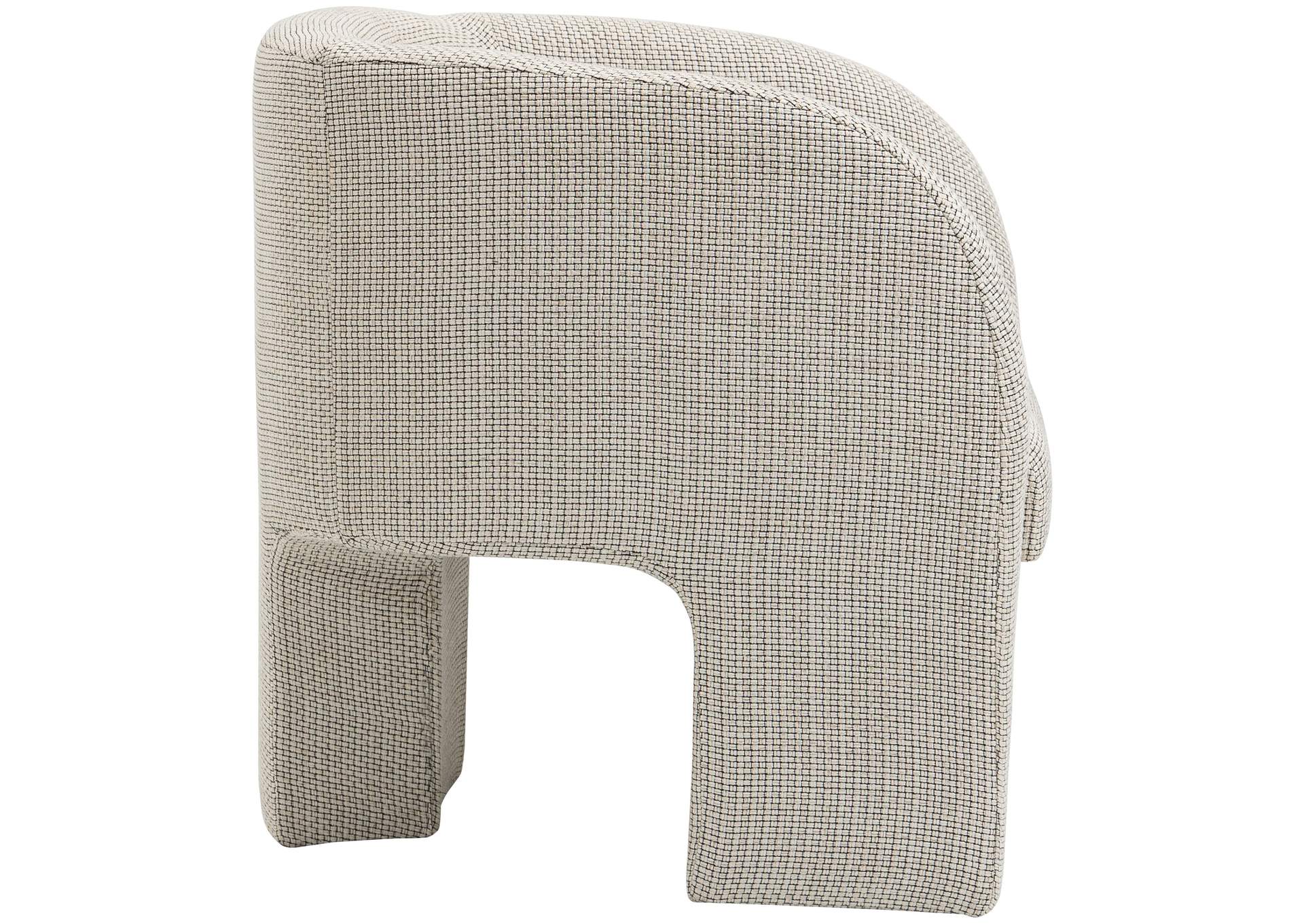 Sawyer Cream Weaved Polyester Fabric Accent Chair,Meridian Furniture