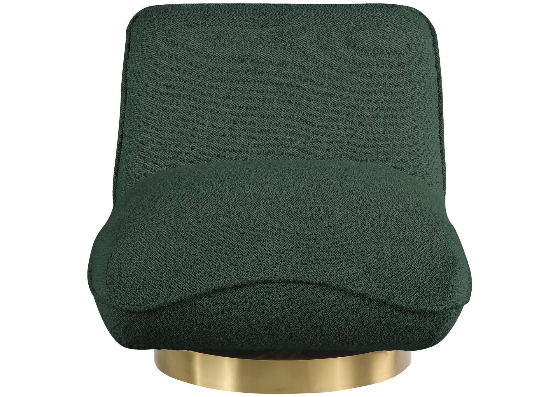 Geneva Green Boucle Fabric Swivel Accent Chair,Meridian Furniture