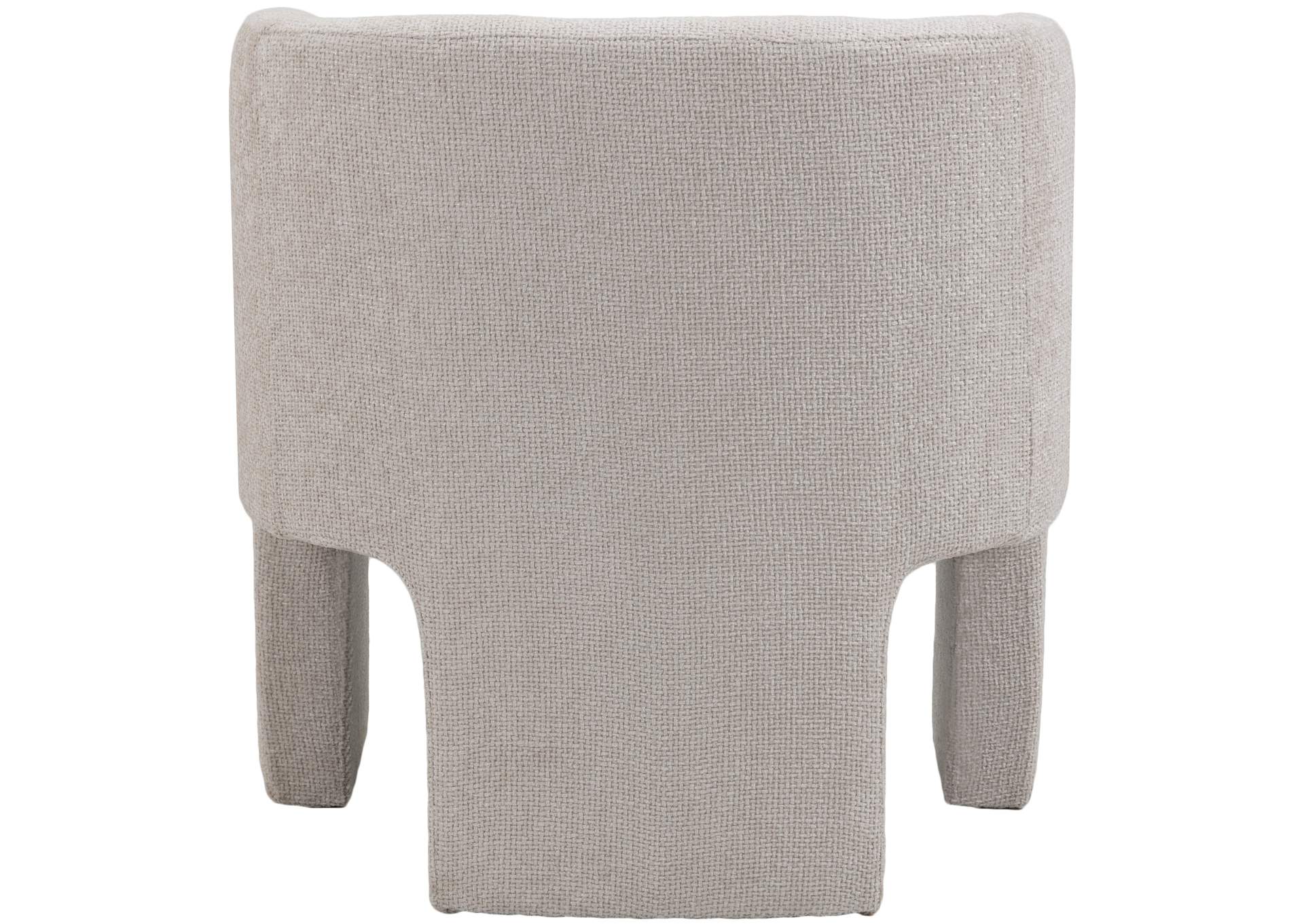 Sawyer Cream Chenille Fabric Accent Chair,Meridian Furniture