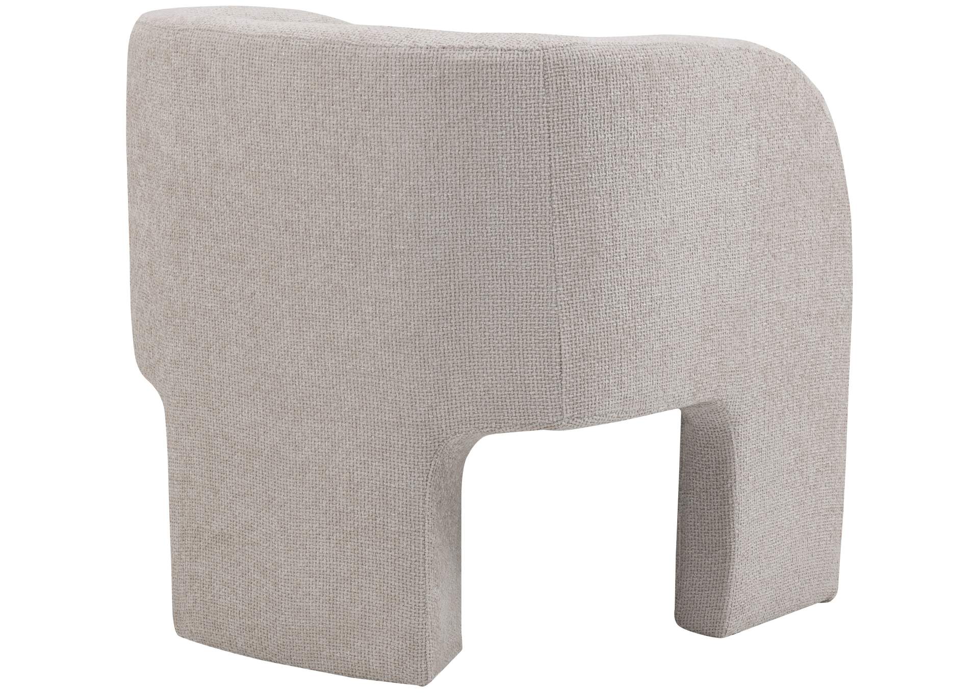 Sawyer Cream Chenille Fabric Accent Chair,Meridian Furniture