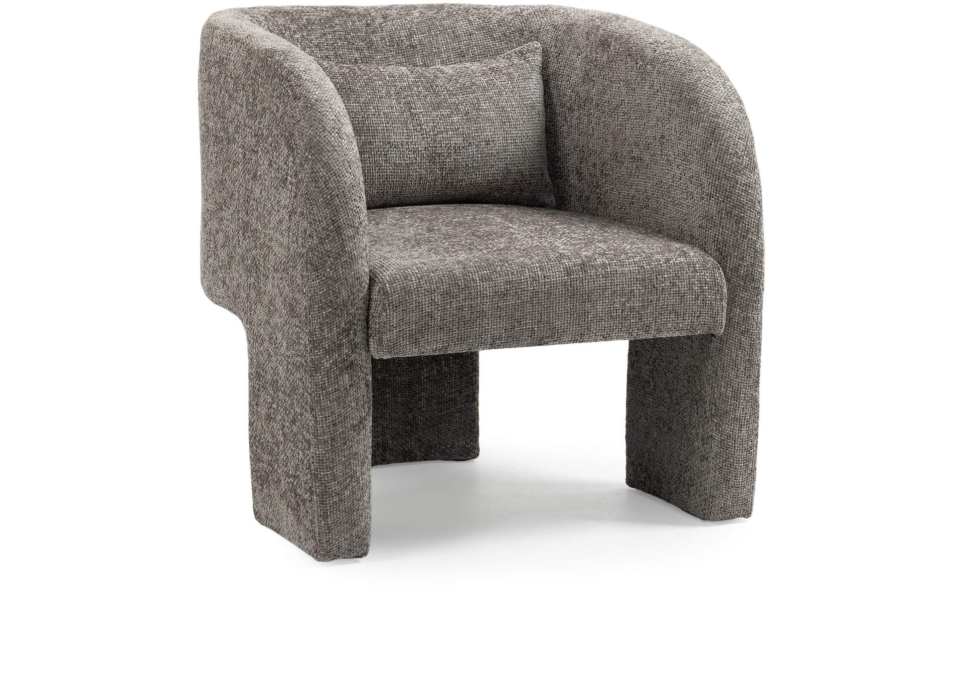 Sawyer Grey Chenille Fabric Accent Chair,Meridian Furniture