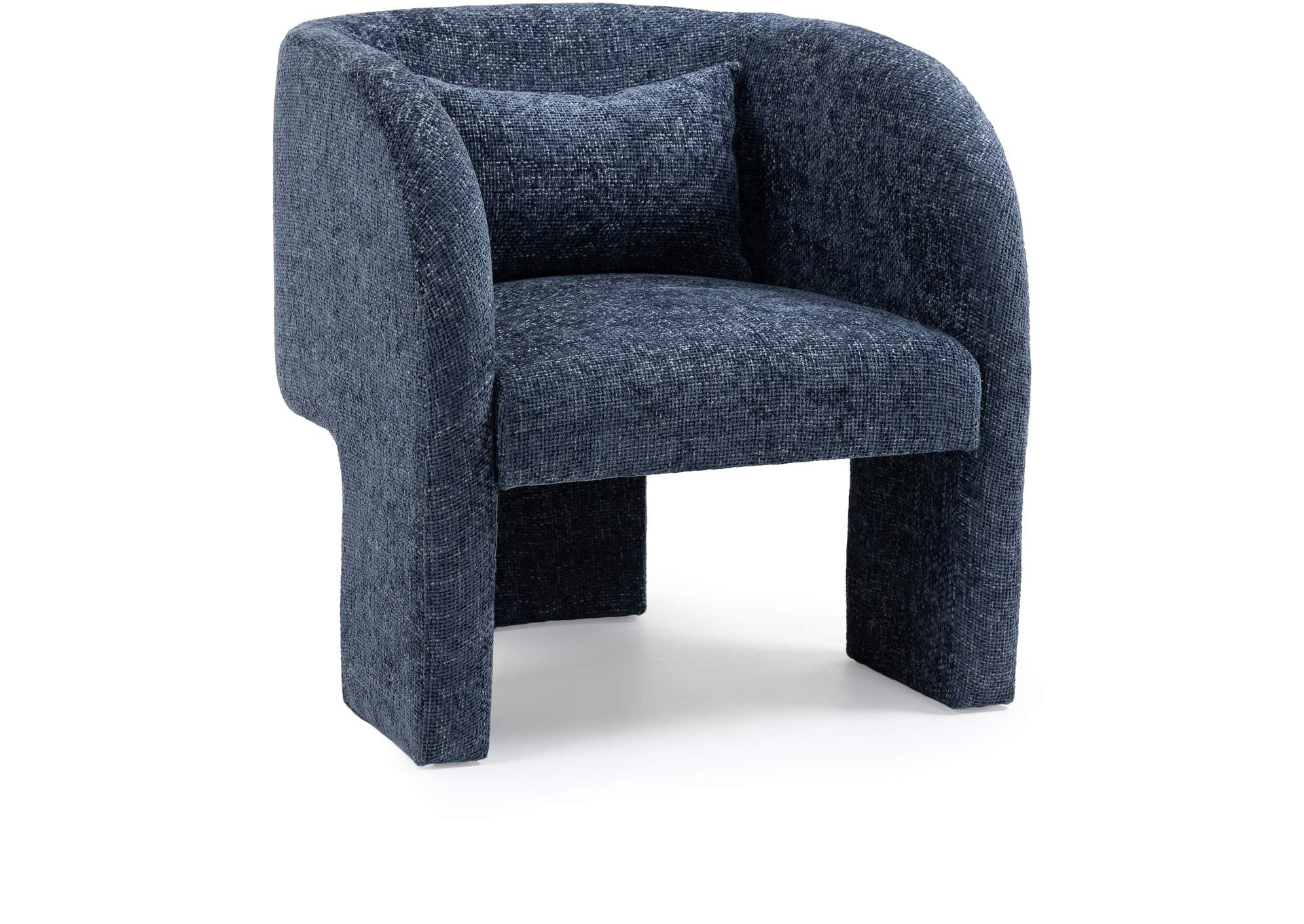 Sawyer Navy Chenille Fabric Accent Chair,Meridian Furniture