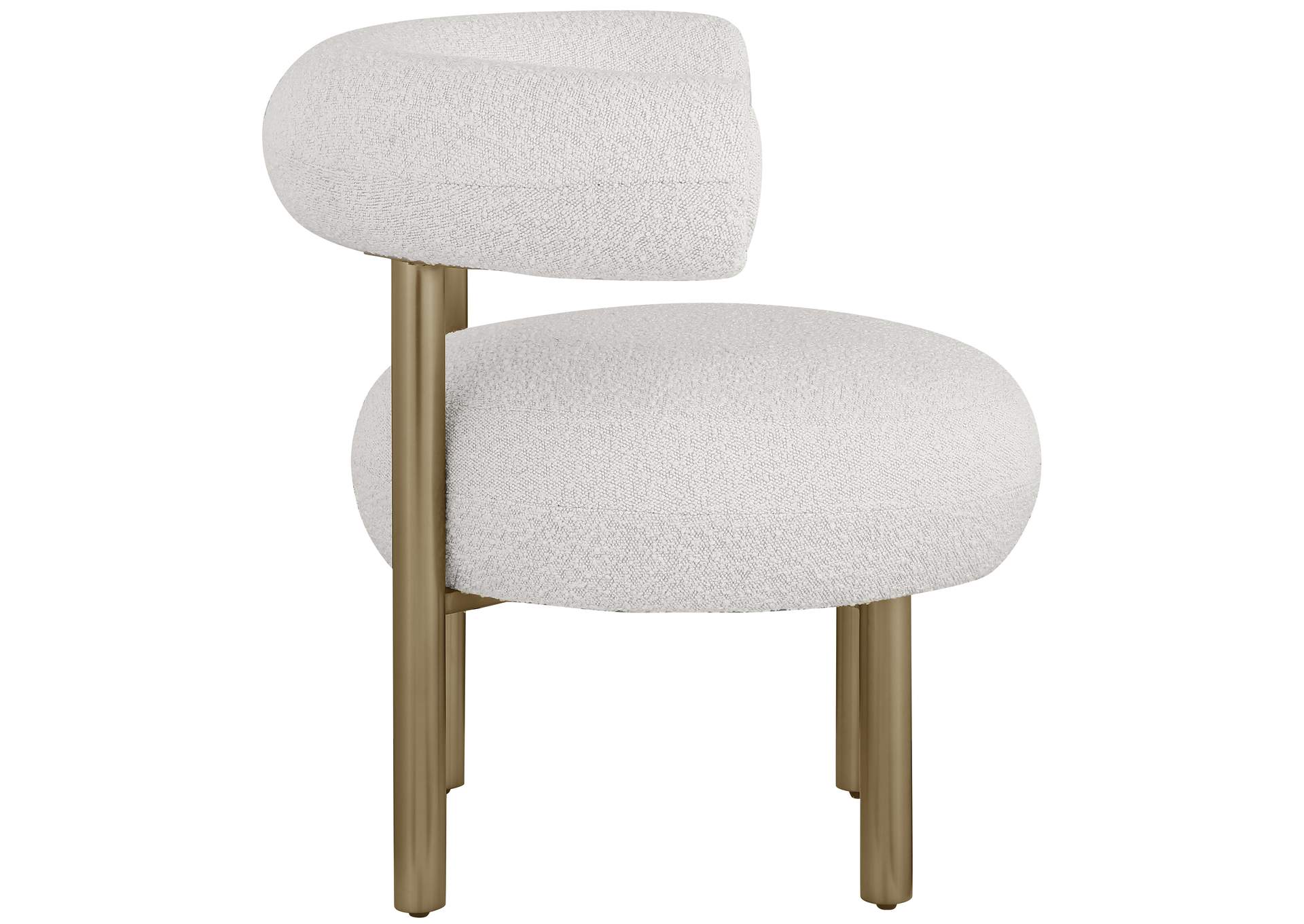 Bordeaux Cream Boucle Fabric Accent Chair,Meridian Furniture