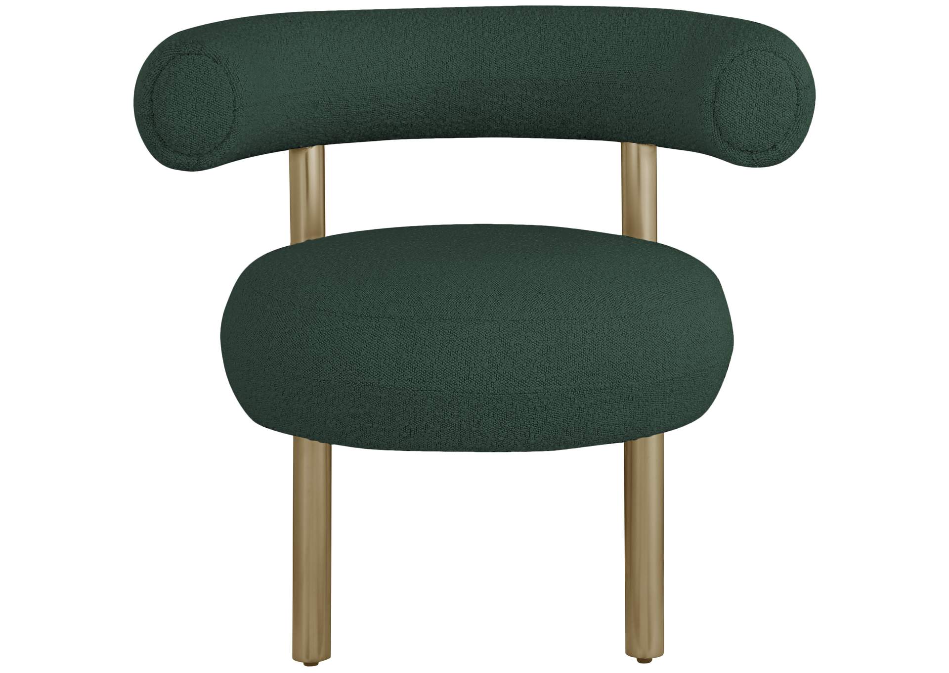 Bordeaux Green Boucle Fabric Accent Chair,Meridian Furniture