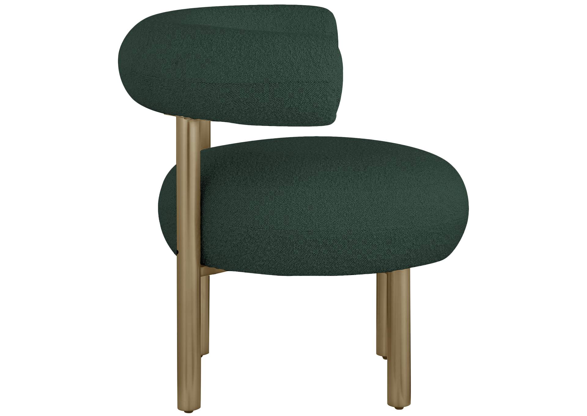 Bordeaux Green Boucle Fabric Accent Chair,Meridian Furniture