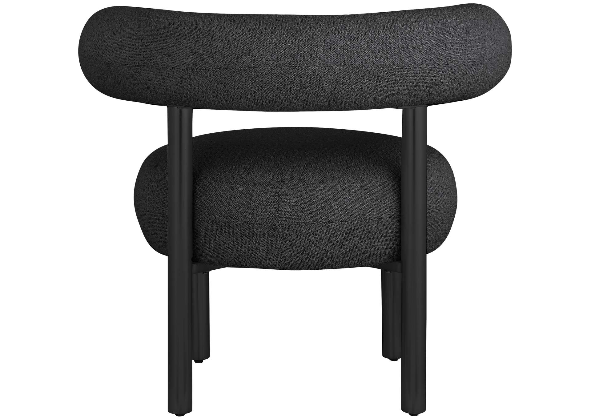 Bordeaux Black Boucle Fabric Accent Chair,Meridian Furniture