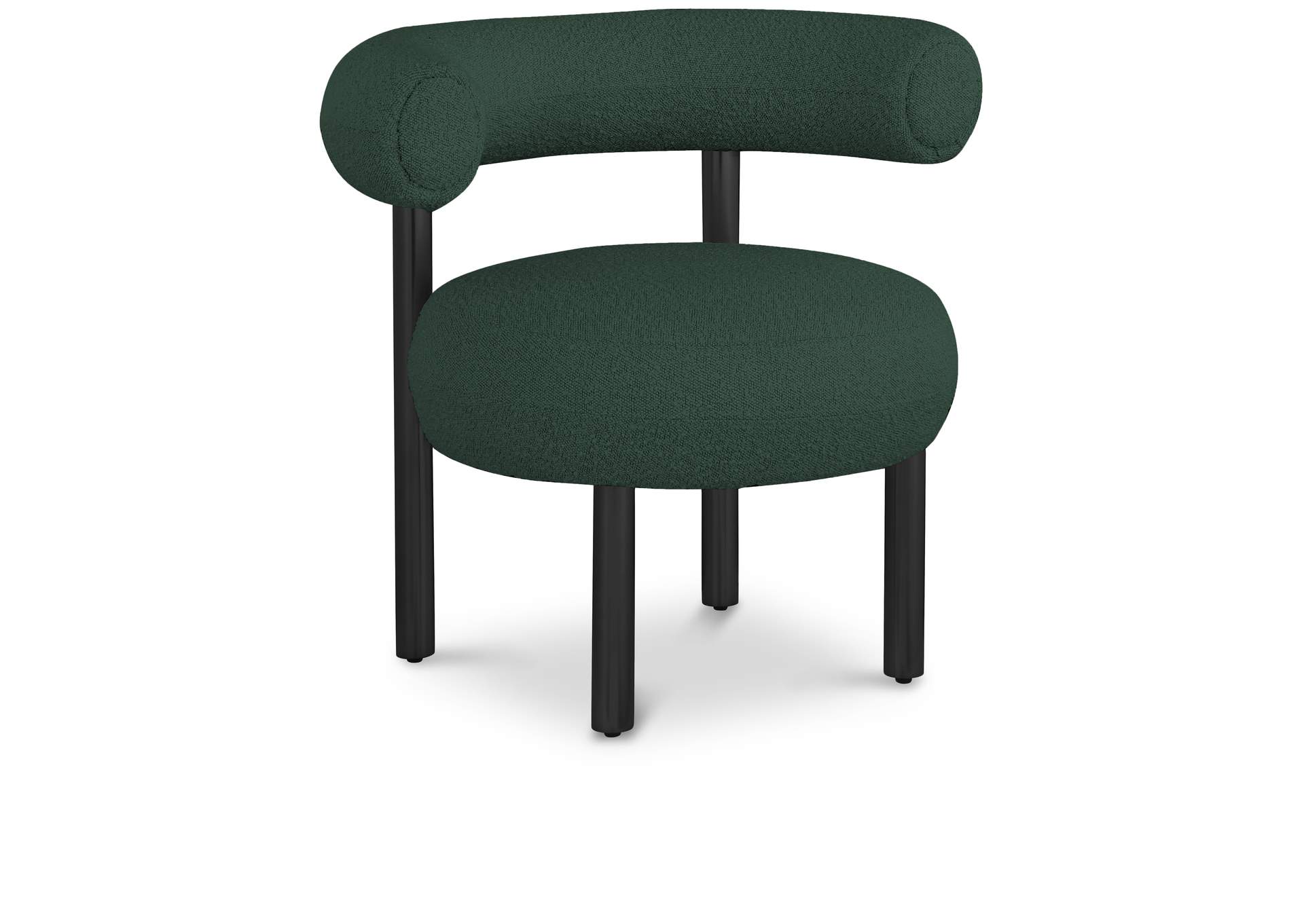 Bordeaux Green Boucle Fabric Accent Chair,Meridian Furniture