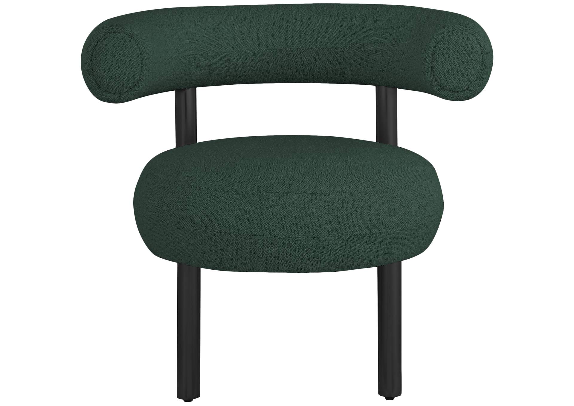 Bordeaux Green Boucle Fabric Accent Chair,Meridian Furniture