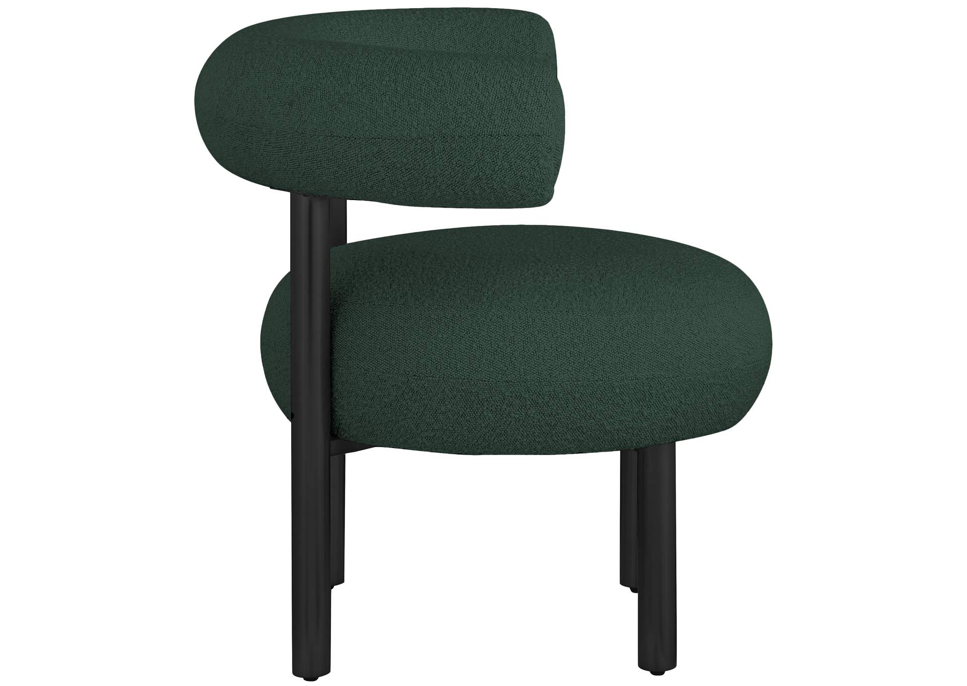 Bordeaux Green Boucle Fabric Accent Chair,Meridian Furniture