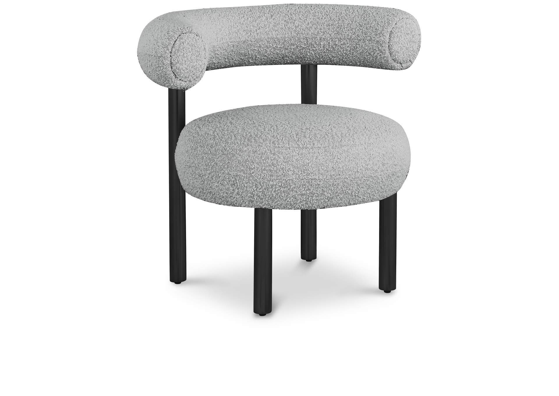 Bordeaux Grey Boucle Fabric Accent Chair,Meridian Furniture