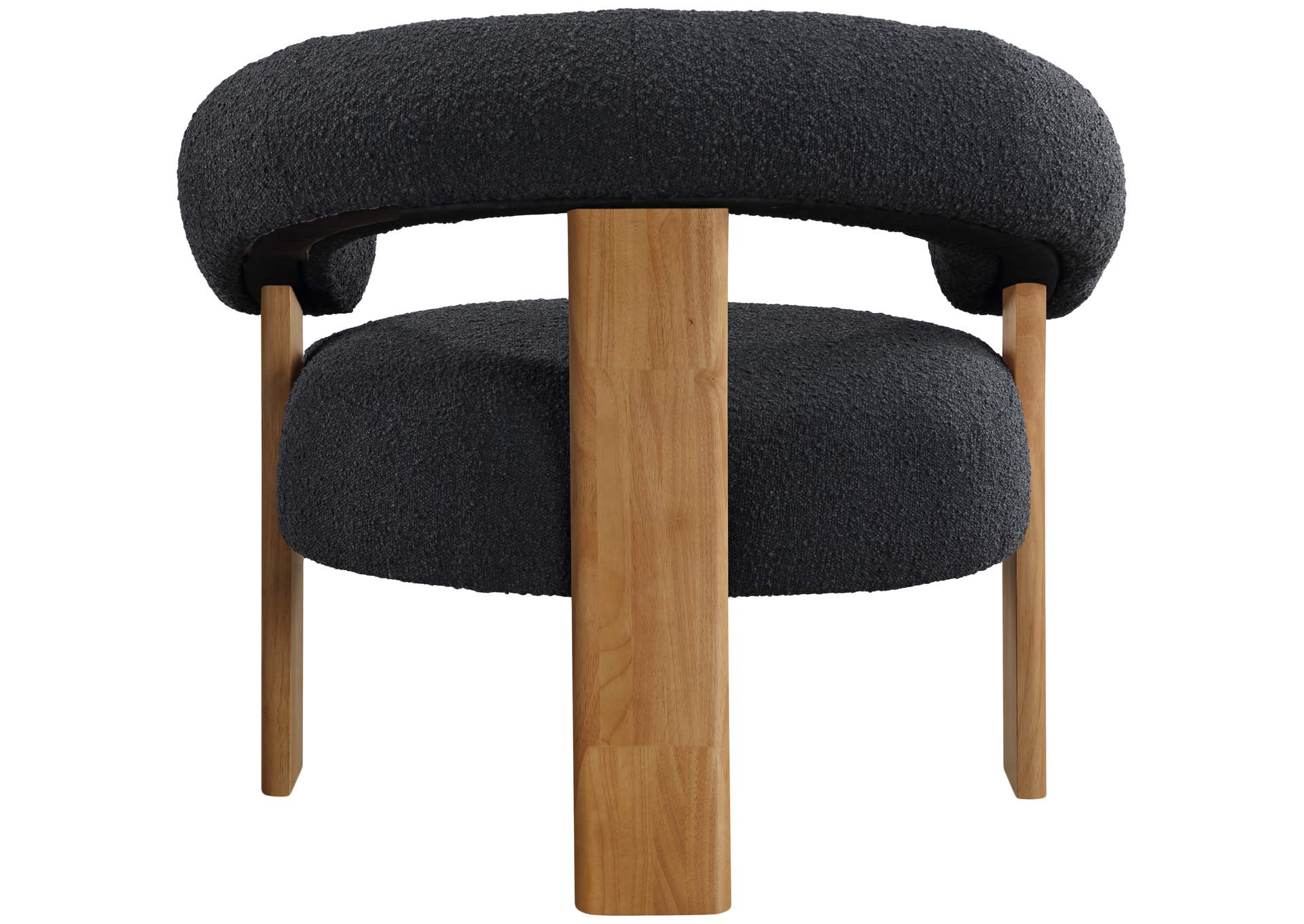 Winston Black Boucle Fabric Accent Chair,Meridian Furniture