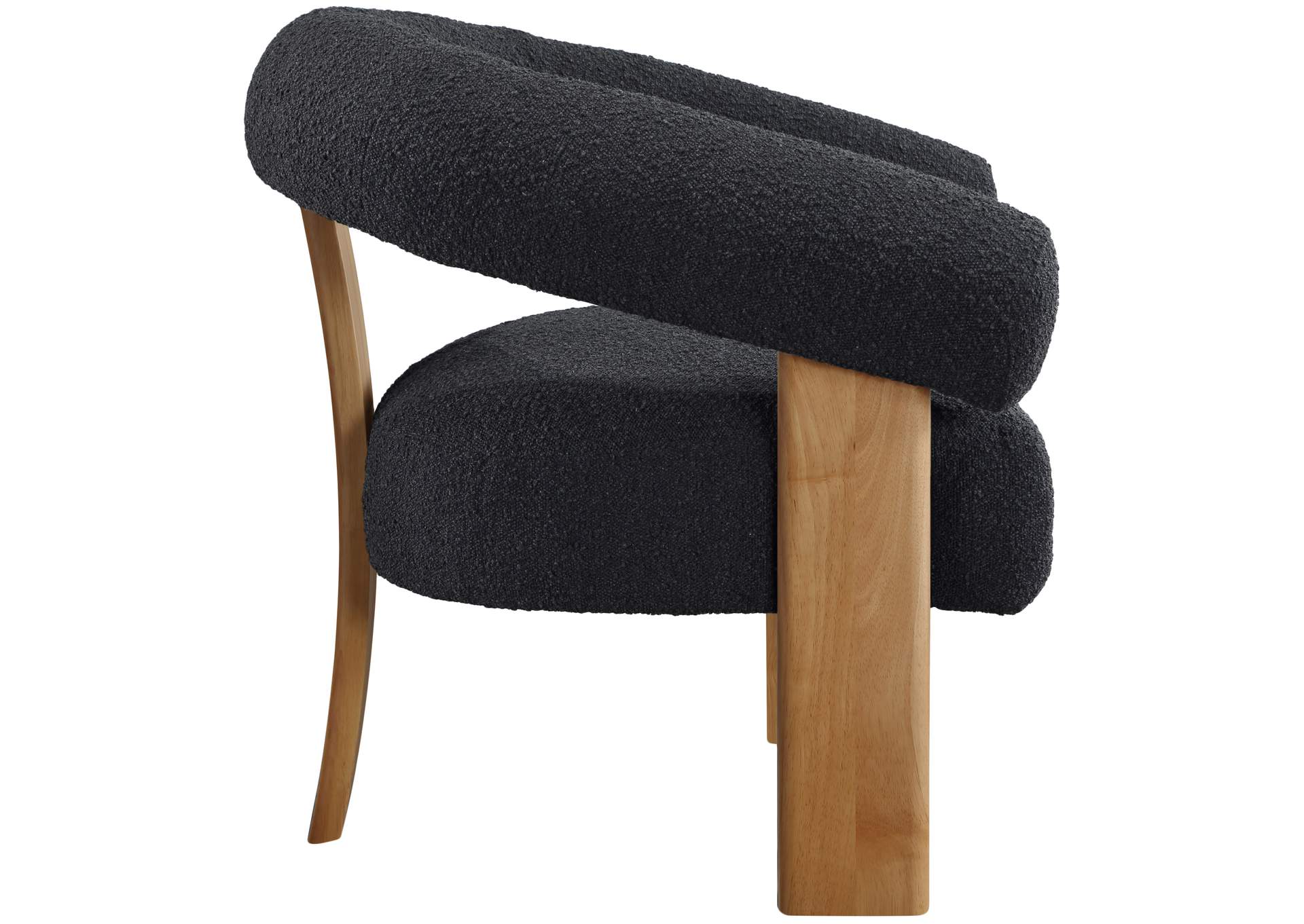 Winston Black Boucle Fabric Accent Chair,Meridian Furniture