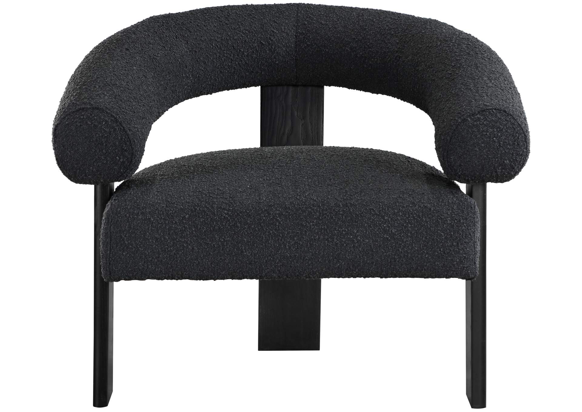 Winston Black Boucle Fabric Accent Chair,Meridian Furniture