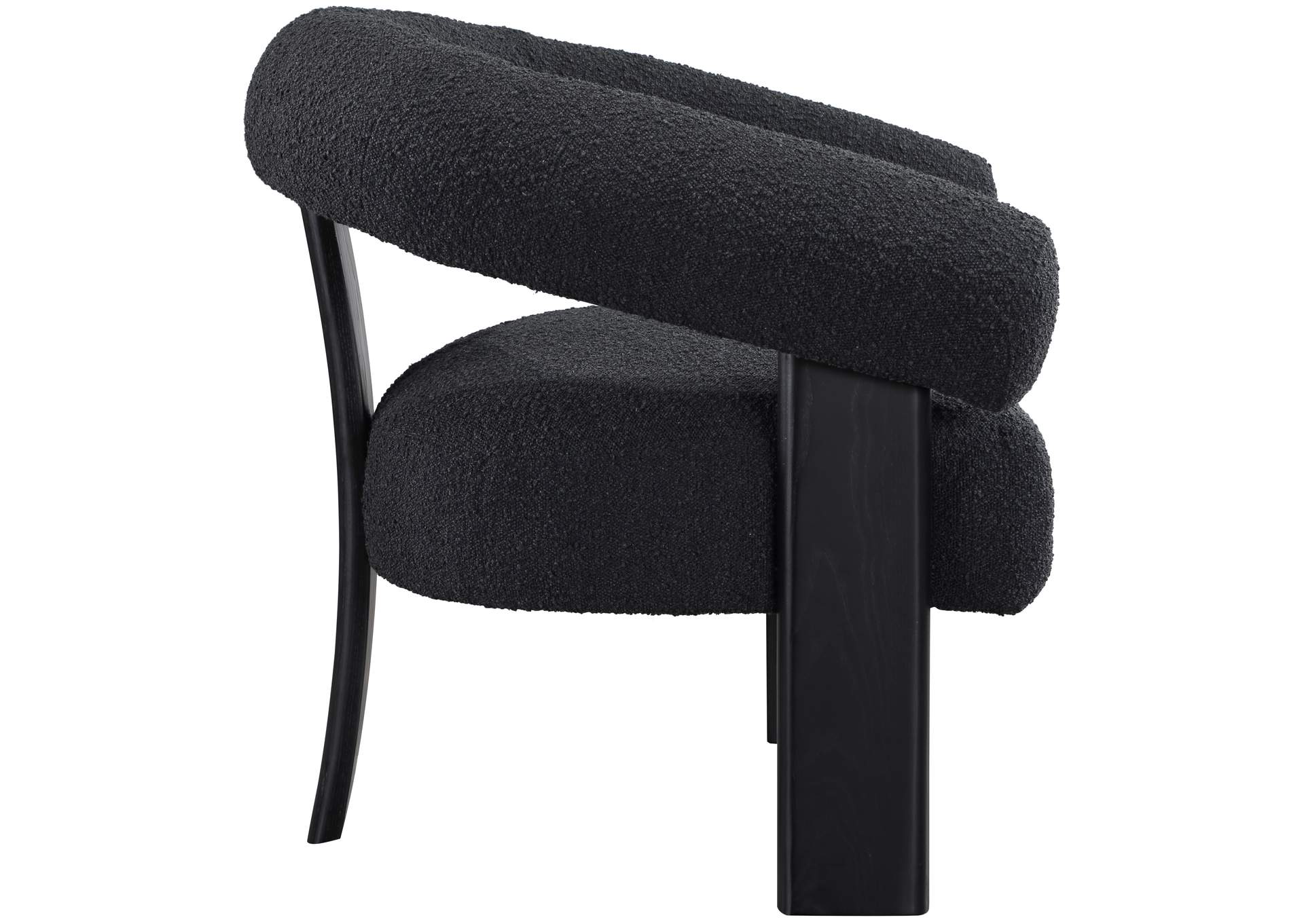 Winston Black Boucle Fabric Accent Chair,Meridian Furniture