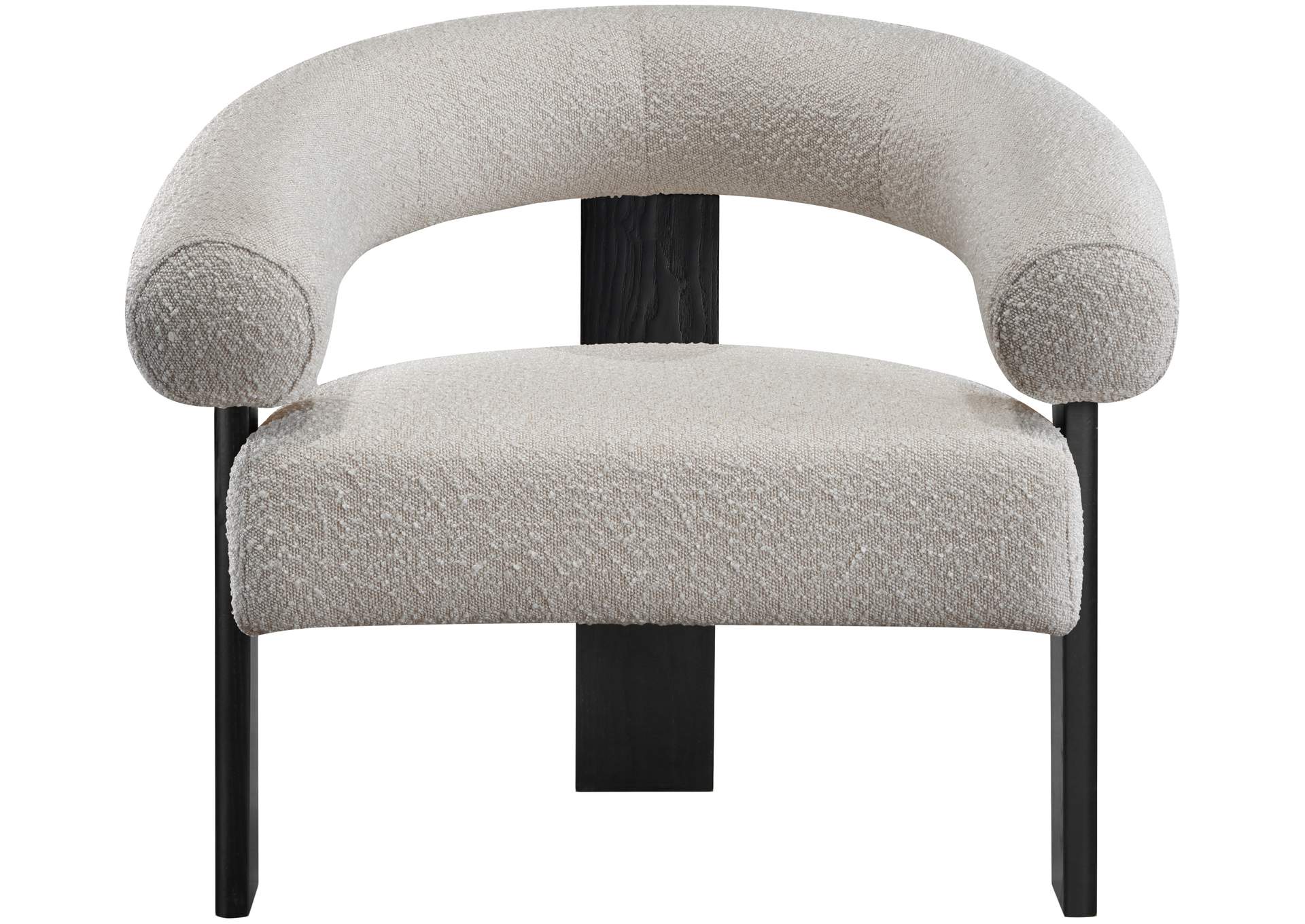 Winston Cream Boucle Fabric Accent Chair,Meridian Furniture