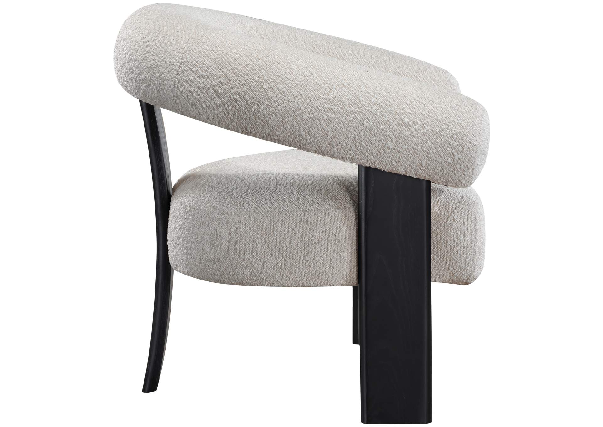 Winston Cream Boucle Fabric Accent Chair,Meridian Furniture