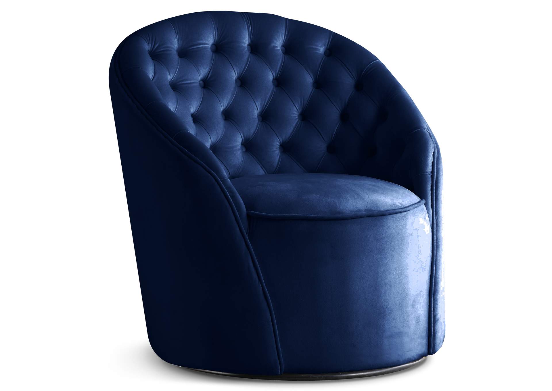 Alessio Navy Velvet Accent Chair,Meridian Furniture