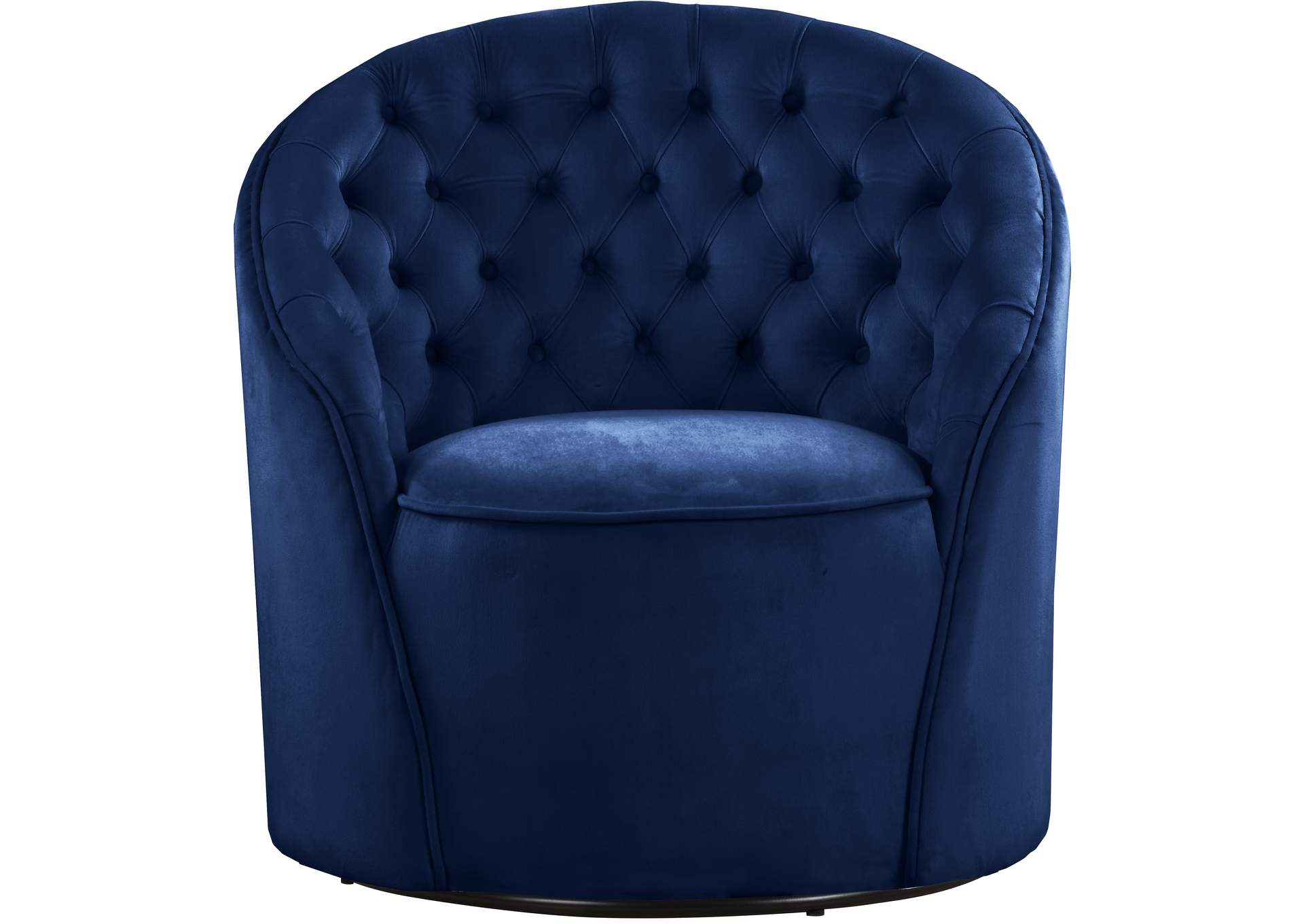 Alessio Navy Velvet Accent Chair,Meridian Furniture