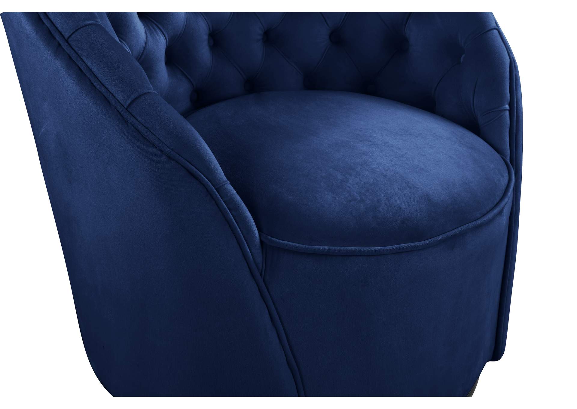 Alessio Navy Velvet Accent Chair,Meridian Furniture