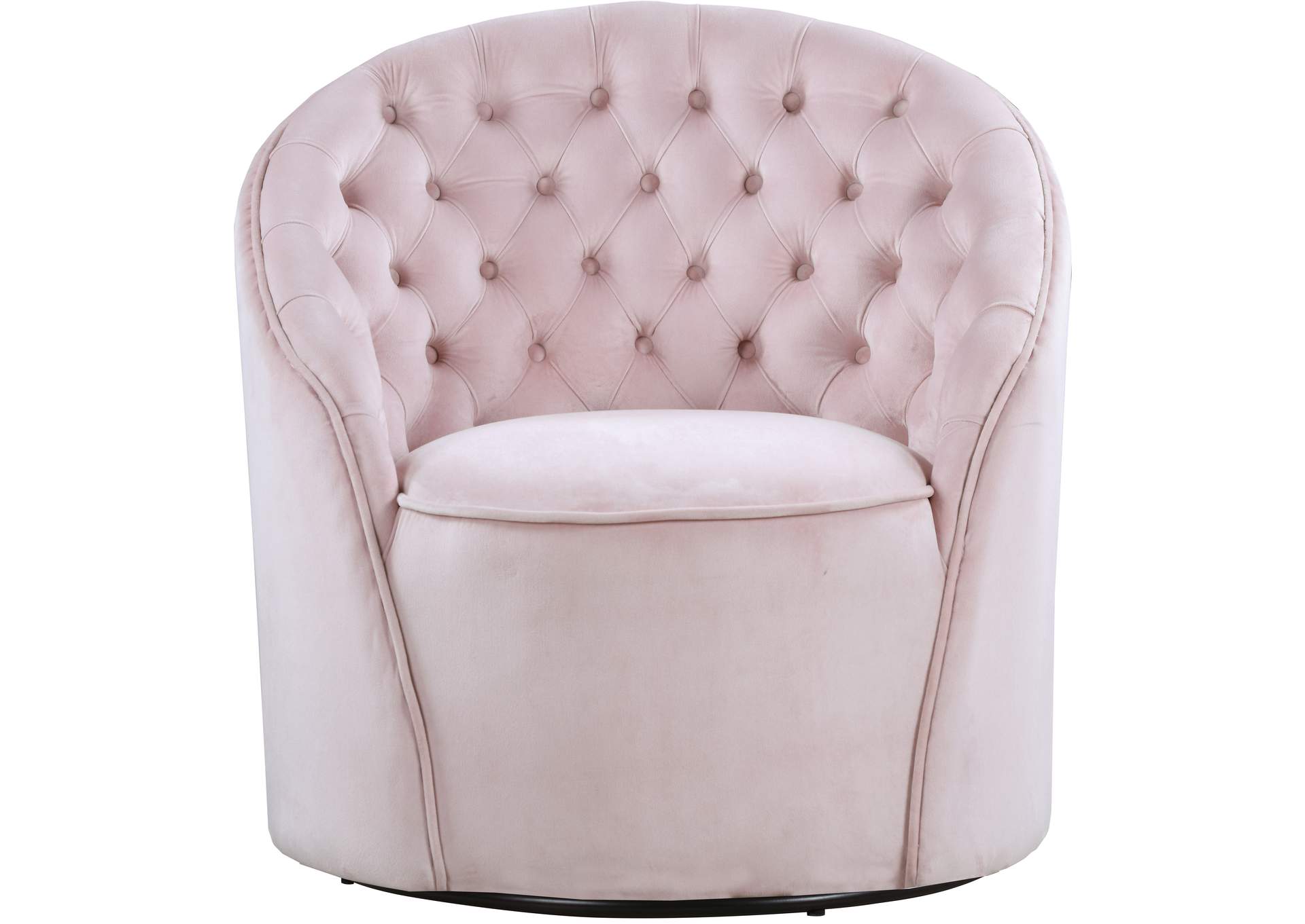 Alessio Pink Velvet Accent Chair,Meridian Furniture