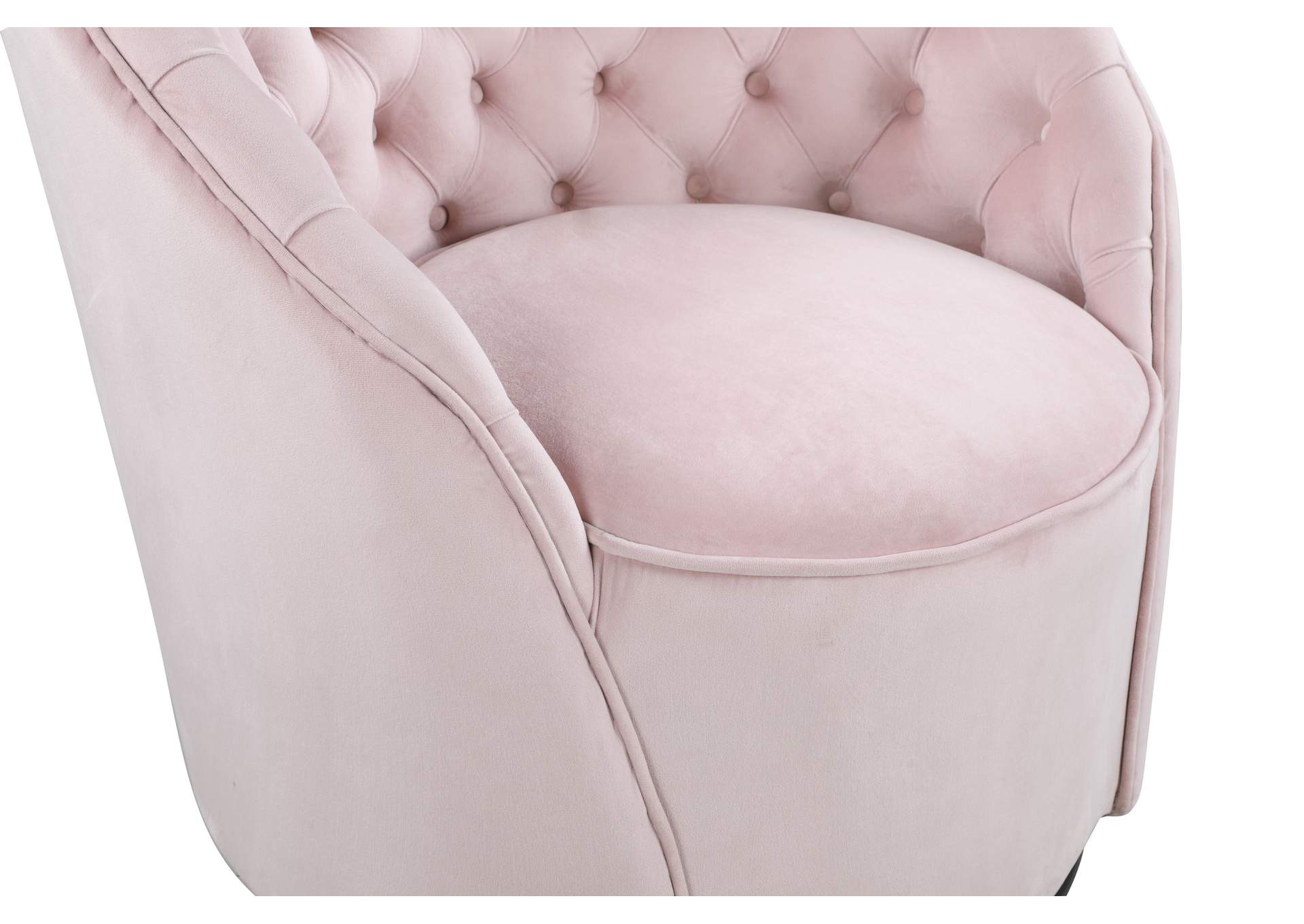 Alessio Pink Velvet Accent Chair,Meridian Furniture