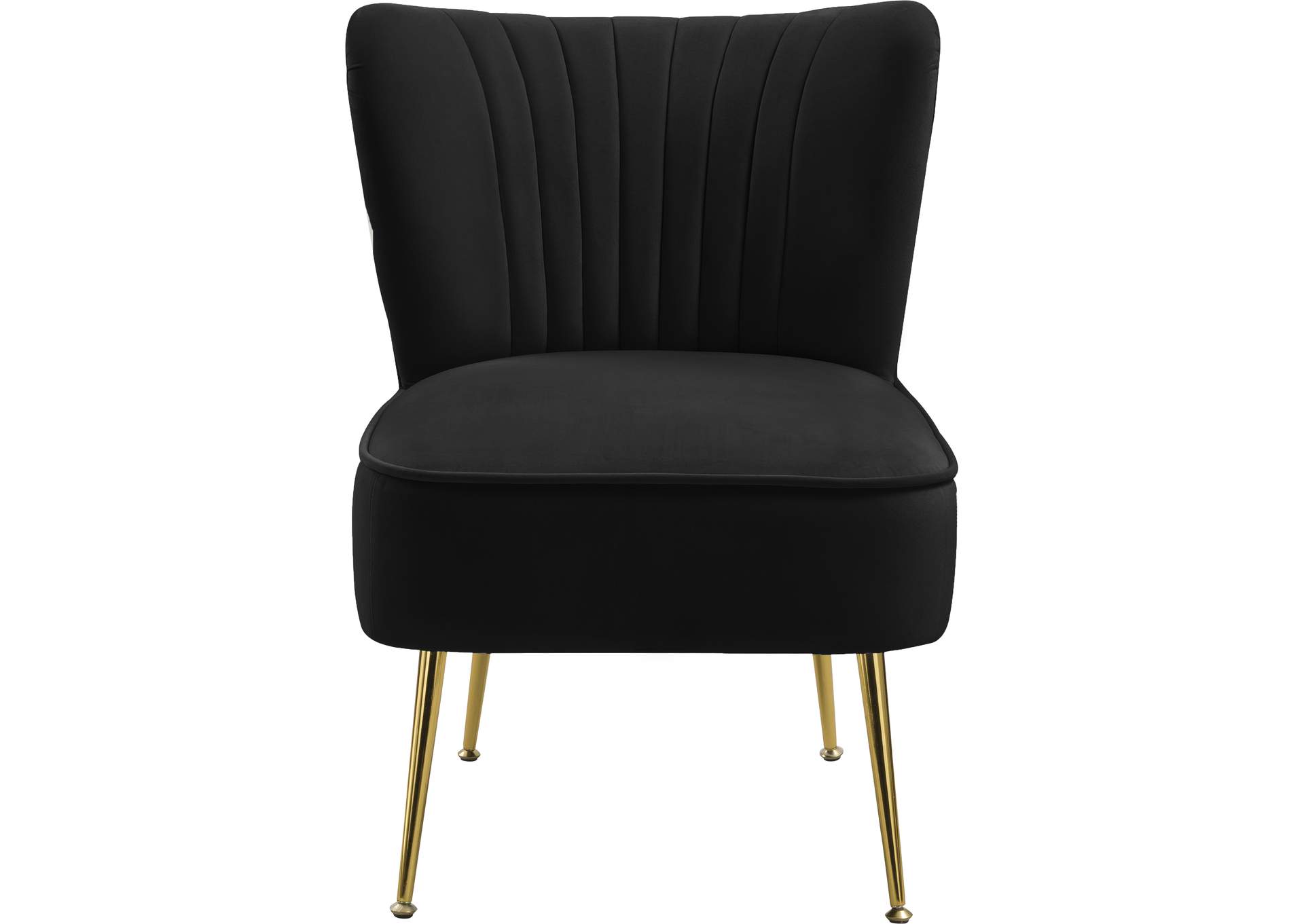 Twin Black Velvet Accent Chair,Meridian Furniture