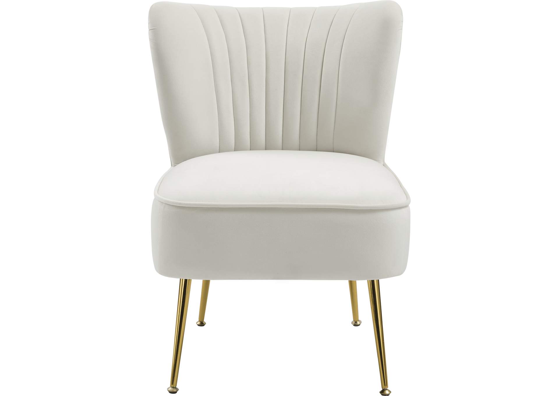 Twin Cream Velvet Accent Chair,Meridian Furniture