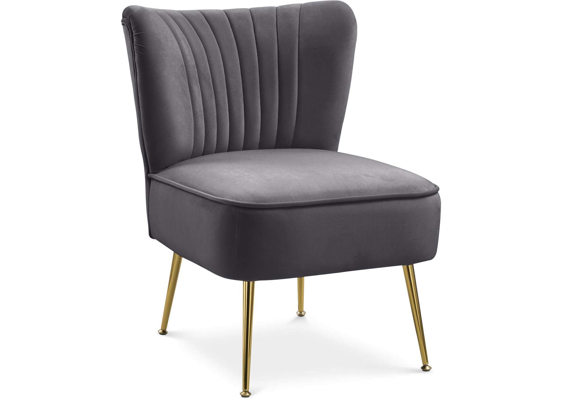 Twin Grey Velvet Accent Chair,Meridian Furniture