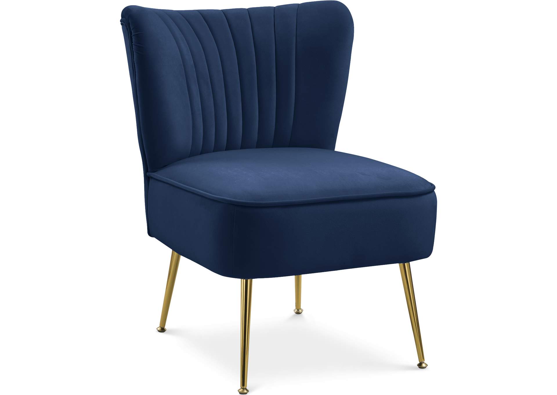 Twin Navy Velvet Accent Chair,Meridian Furniture