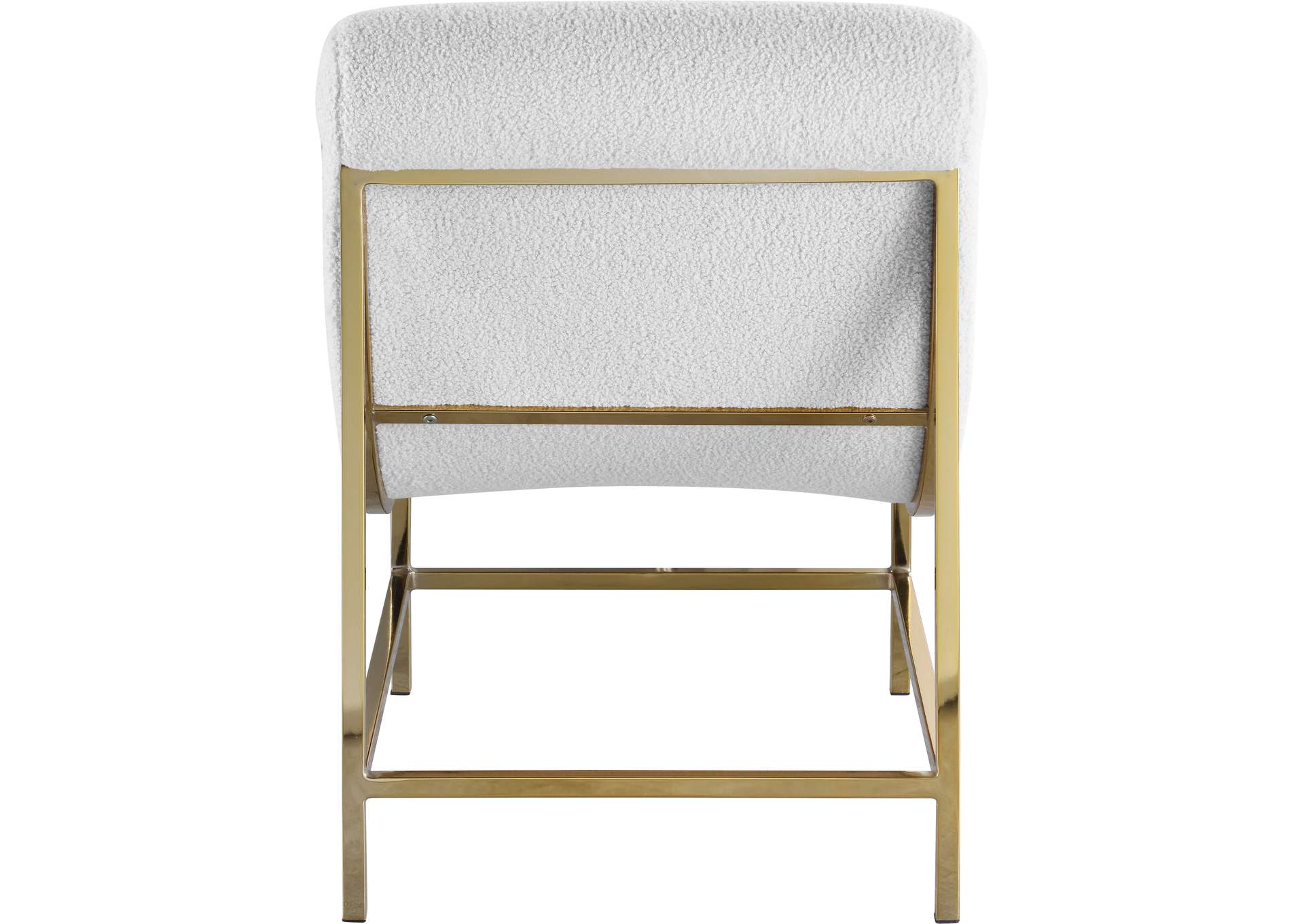 Nube White Faux Sheepskin Fur Accent Chair,Meridian Furniture