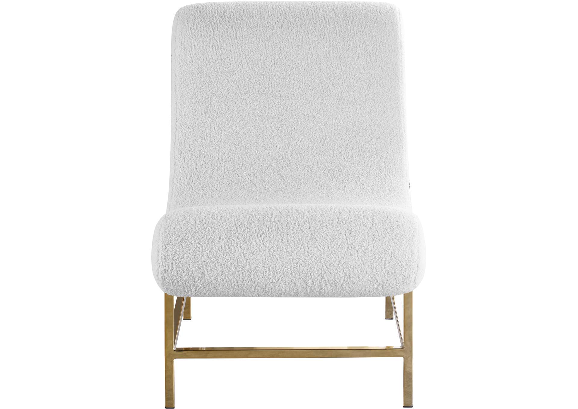 Nube White Faux Sheepskin Fur Accent Chair,Meridian Furniture