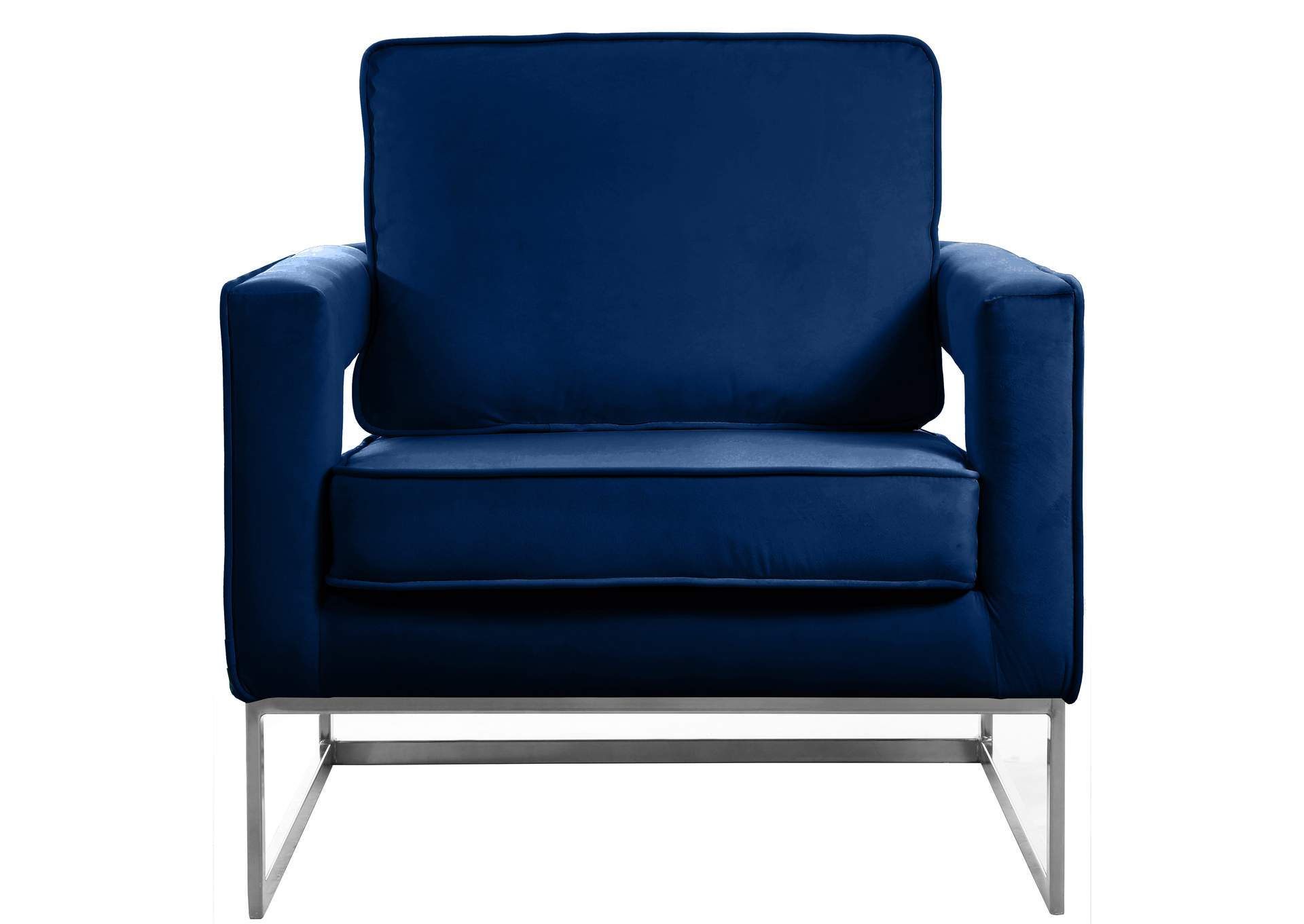 Noah Navy Velvet Accent Chair,Meridian Furniture