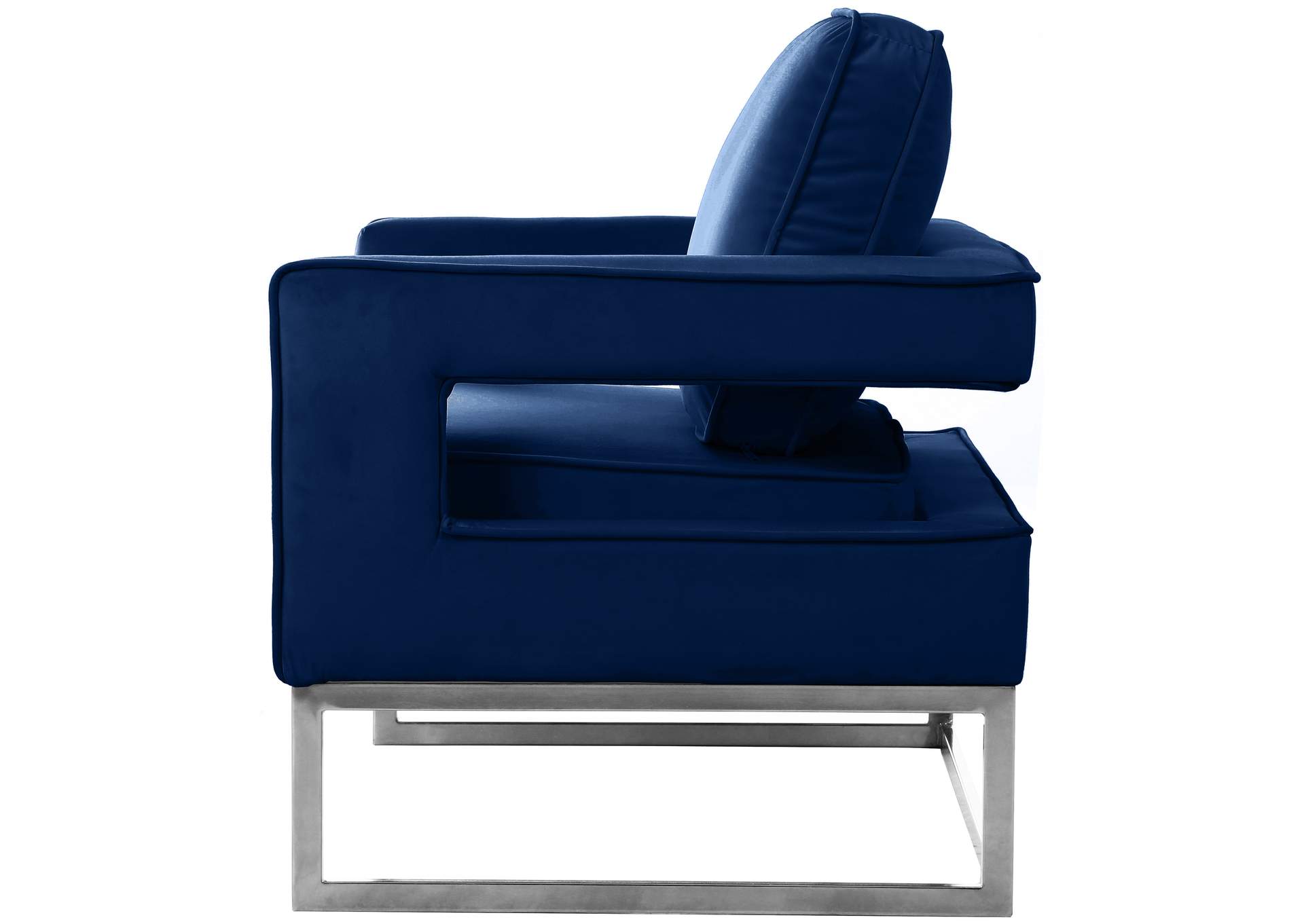 Noah Navy Velvet Accent Chair,Meridian Furniture