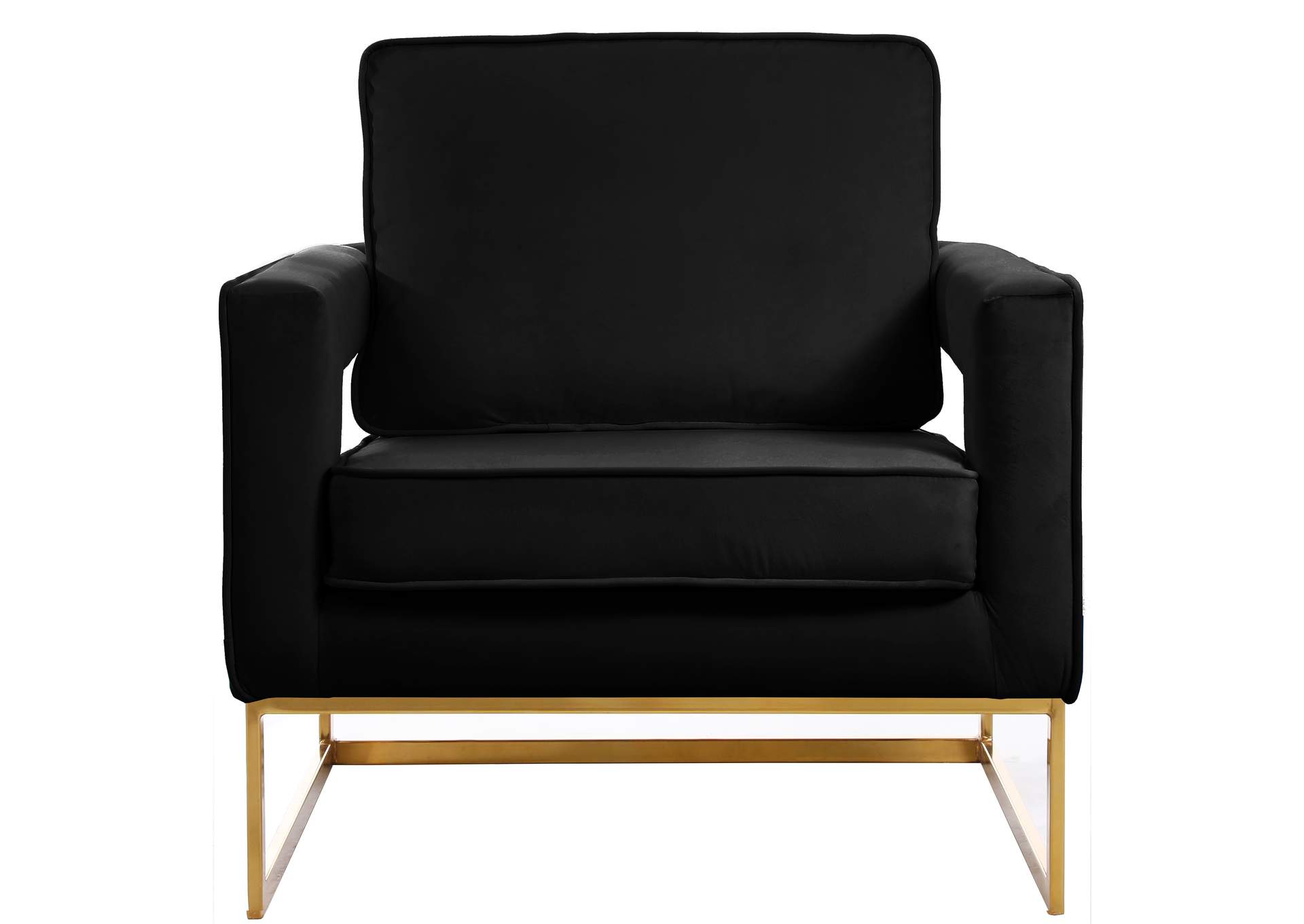 Noah Black Velvet Accent Chair,Meridian Furniture