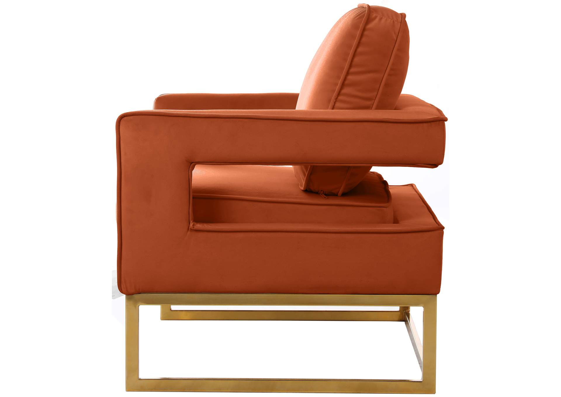 Noah Cognac Velvet Accent Chair,Meridian Furniture