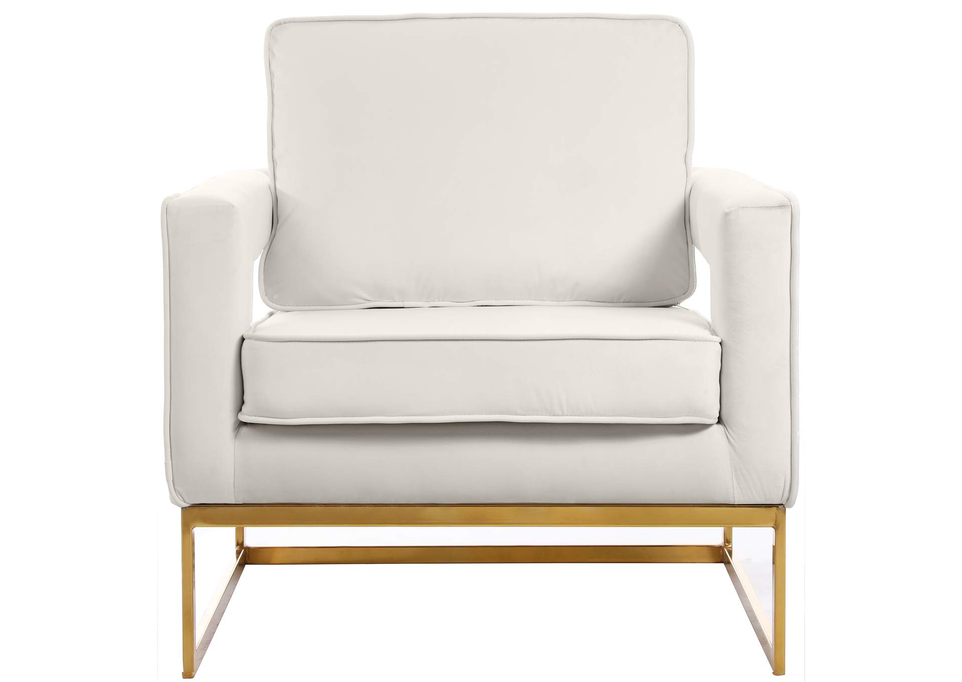 Noah Cream Velvet Accent Chair,Meridian Furniture