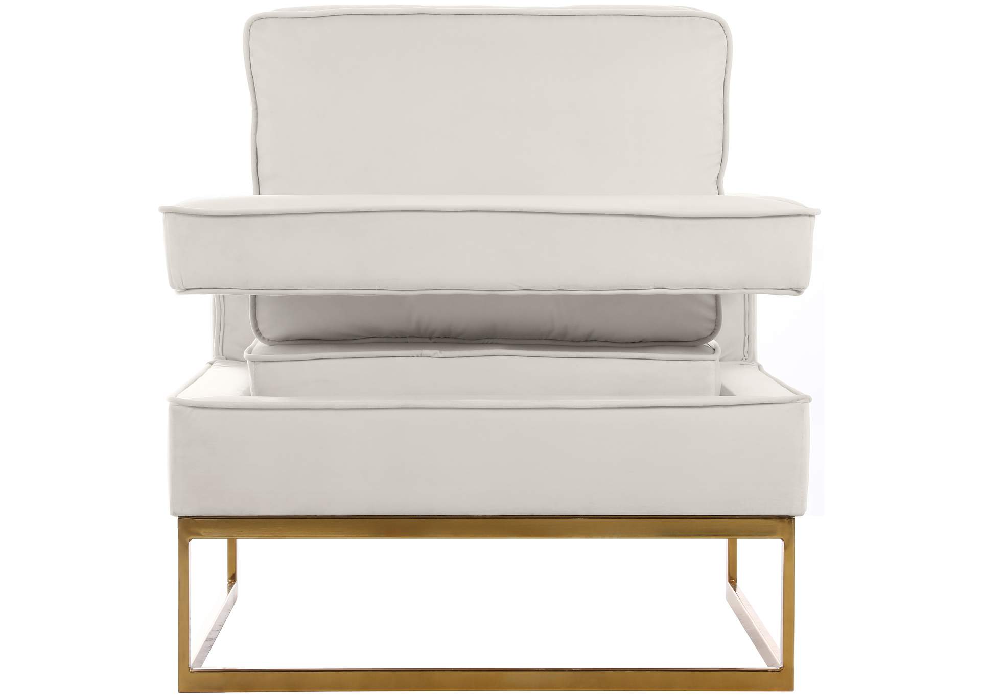 Noah Cream Velvet Accent Chair,Meridian Furniture